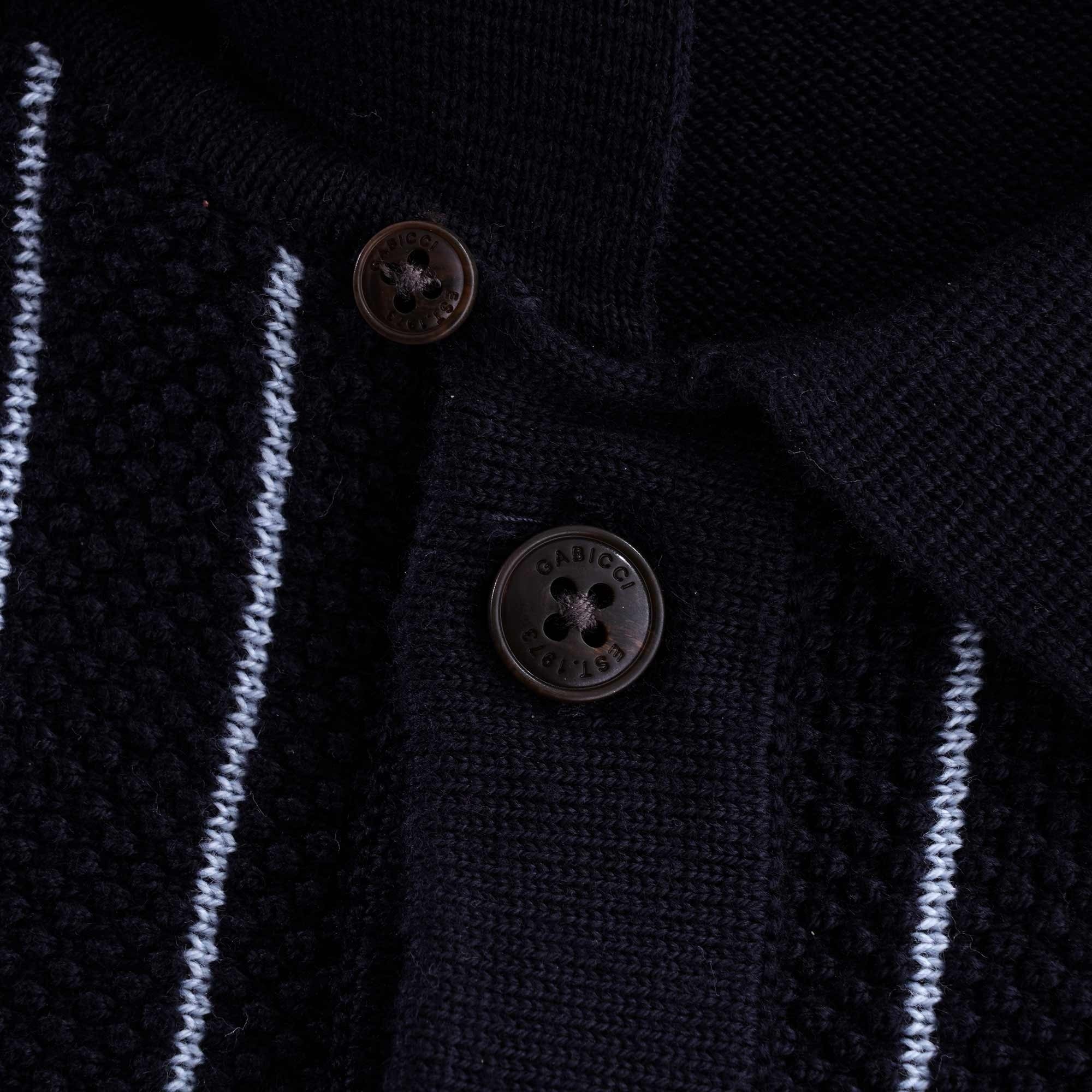 Widmark Knitted Polo Shirt - Navy