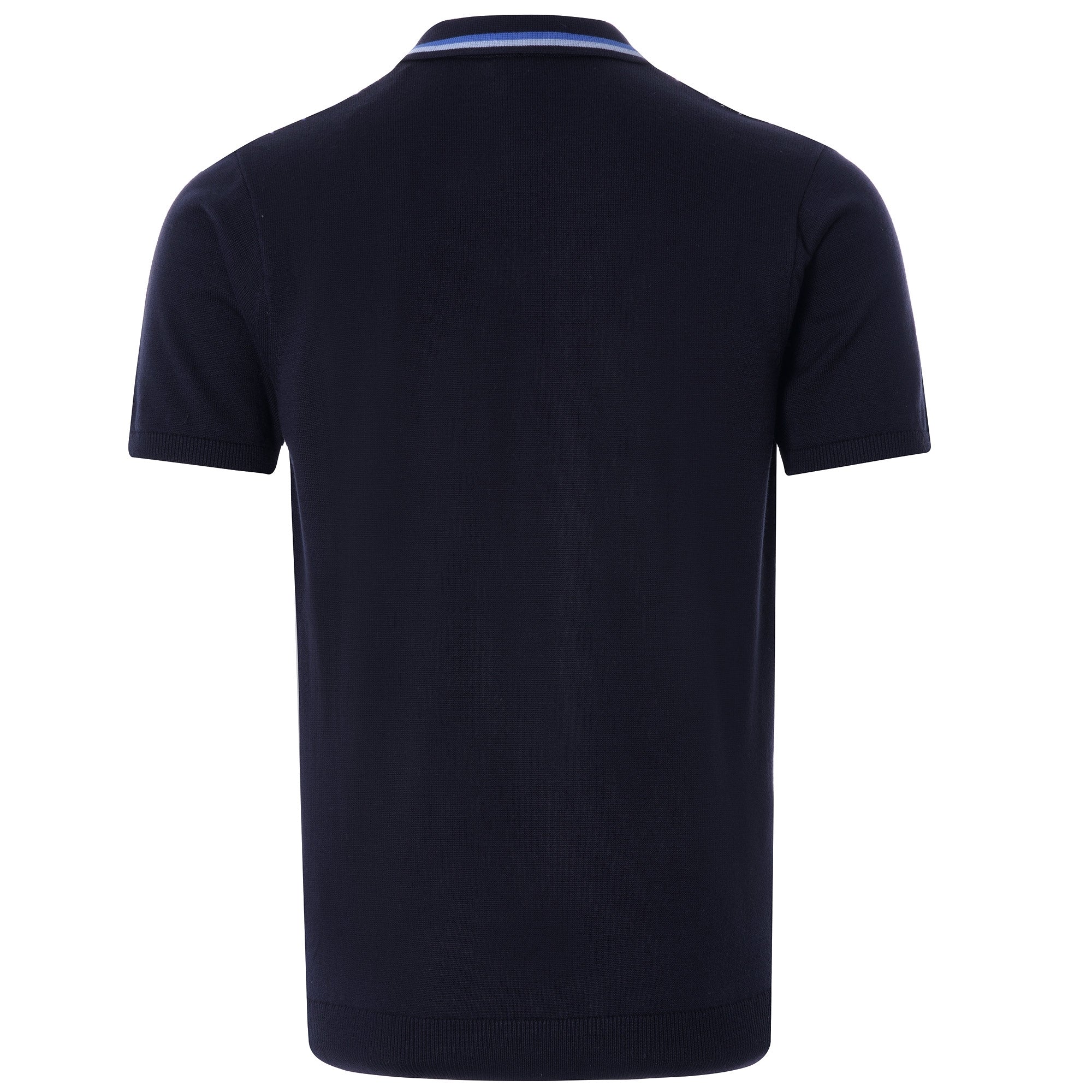Widmark Knitted Polo Shirt - Navy