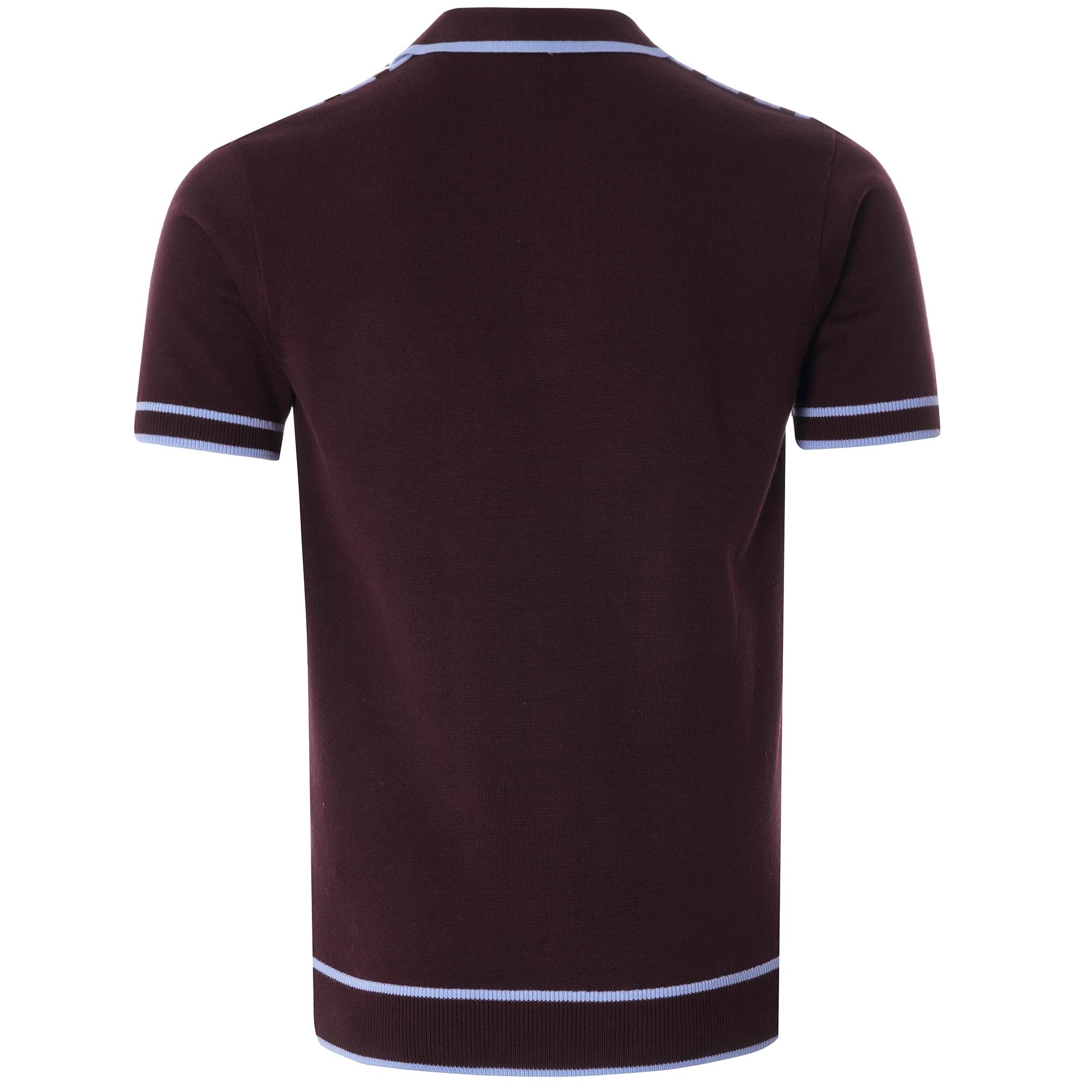 Peck Knitted Polo Shirt - Oxblood