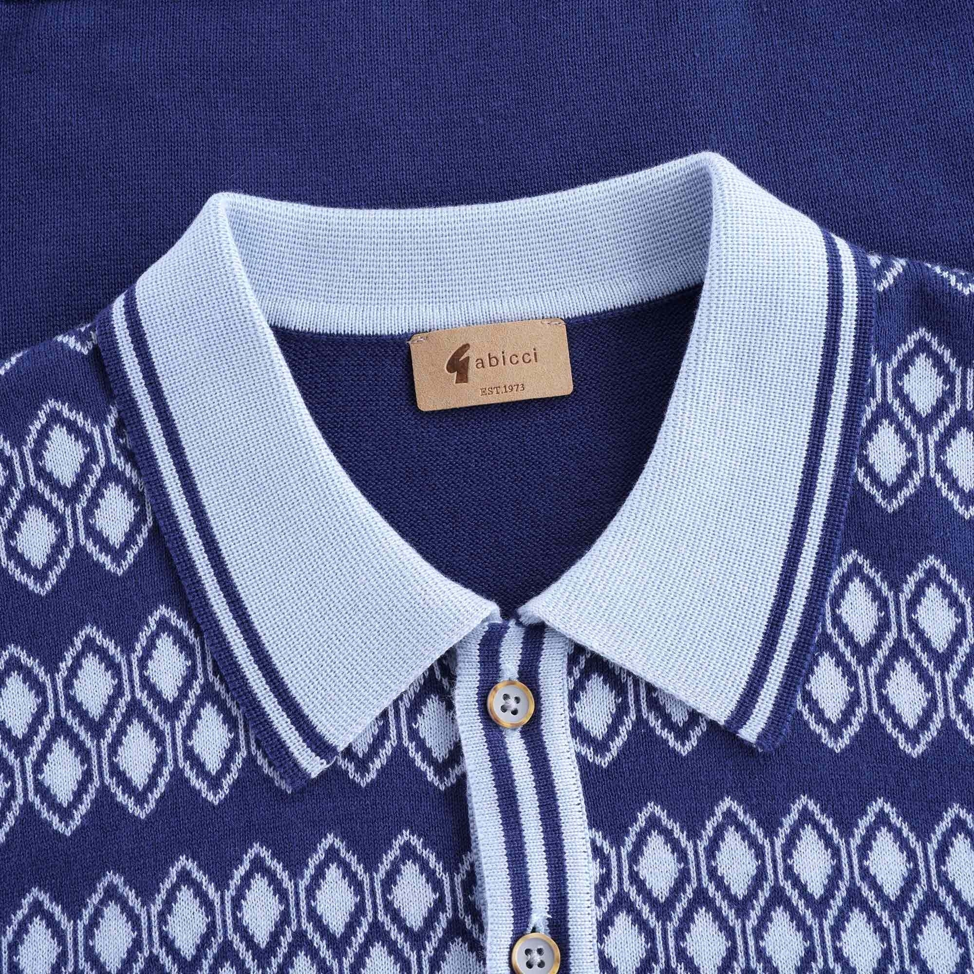 Gable Knitted Polo Shirt - Twilight
