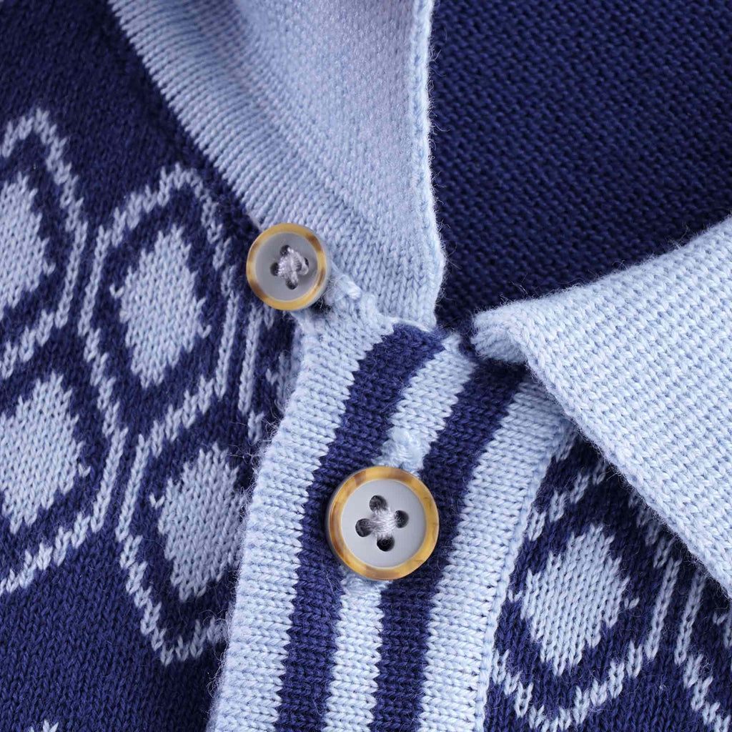 Gable Knitted Polo Shirt - Twilight