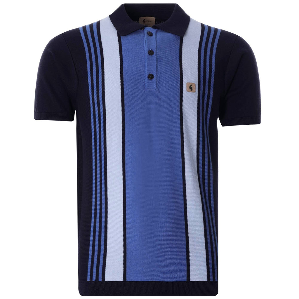 Searle Knitted Polo Shirt - Navy