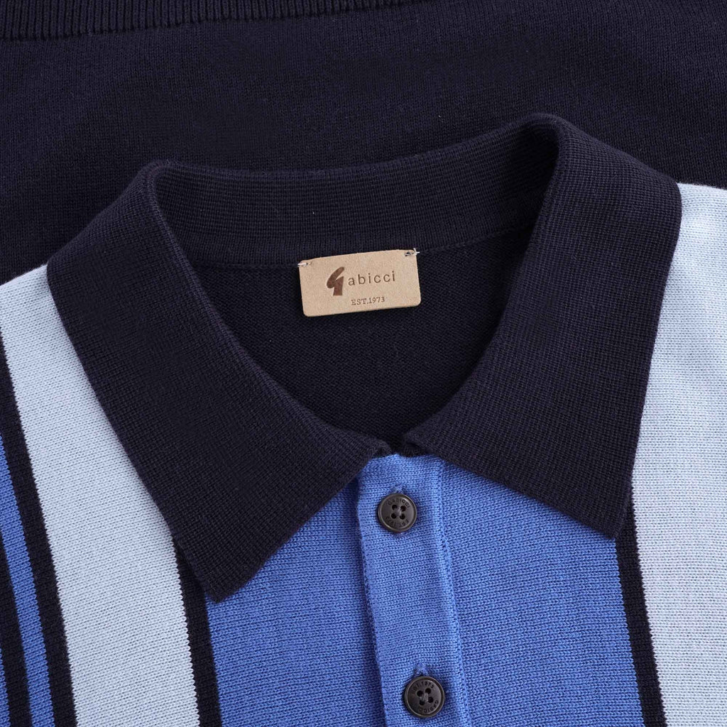 Searle Knitted Polo Shirt - Navy