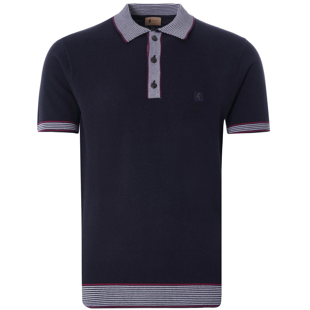 Dicaprio Knitted Polo Shirt - Navy