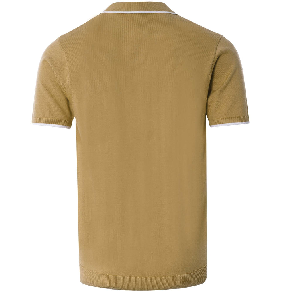 Lineker Knitted Polo Shirt  - Sand