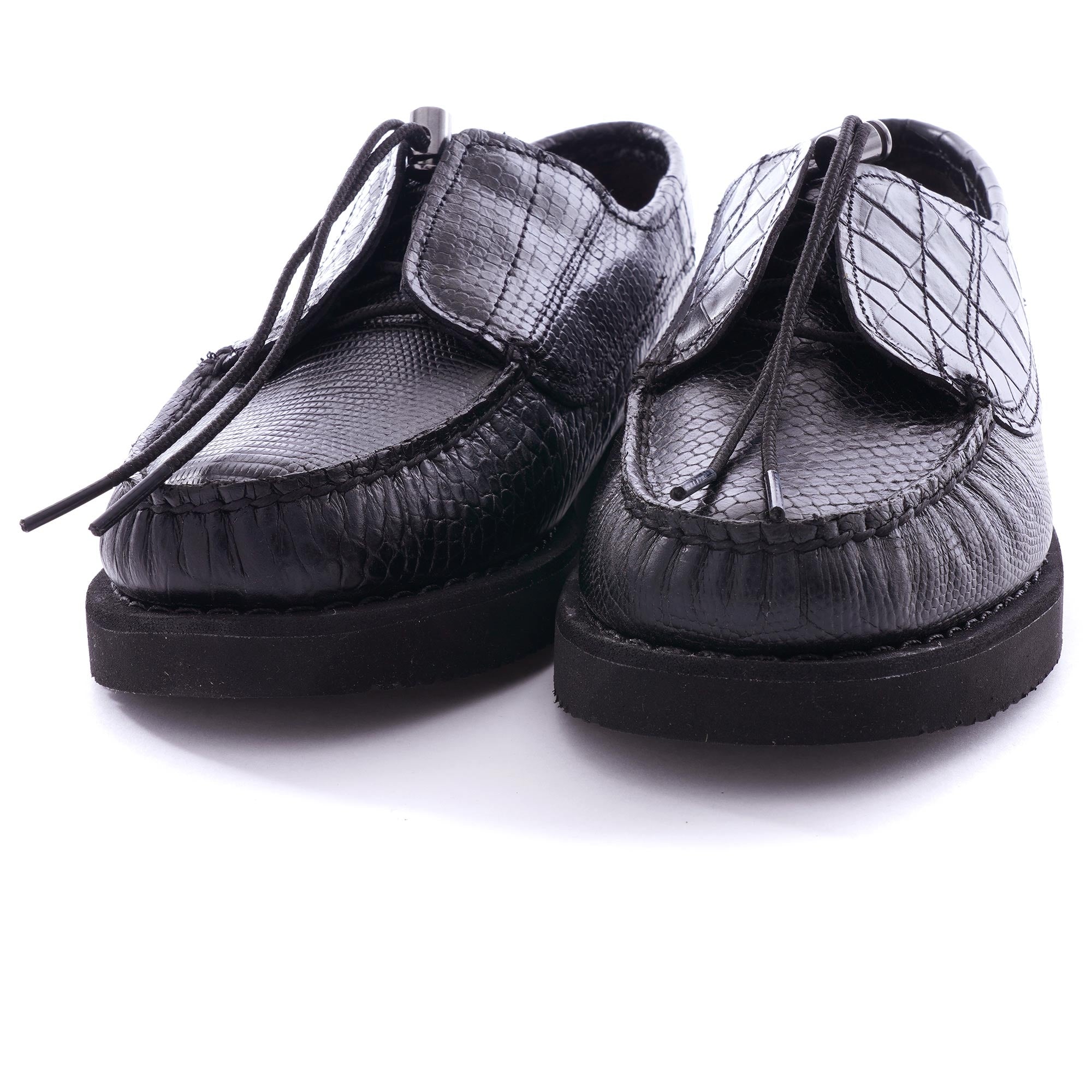 x Engineered Garments Coverdeck Croc-Stamped Leather - Black