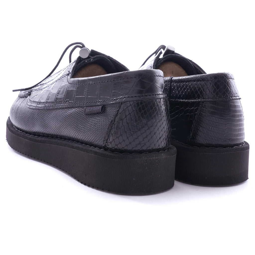 x Engineered Garments Coverdeck Croc-Stamped Leather - Black