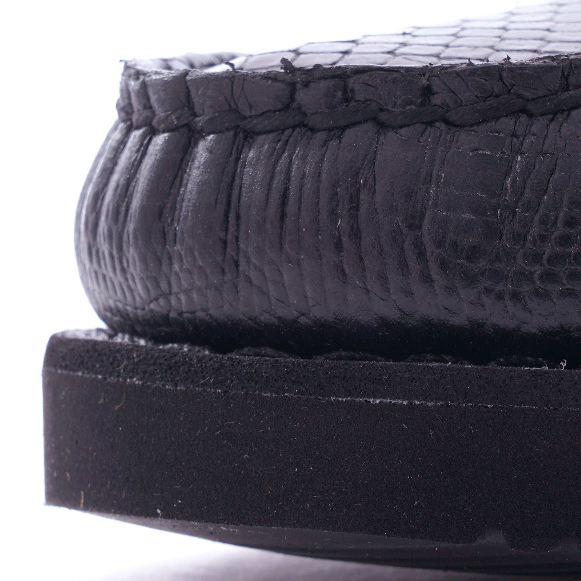 x Engineered Garments Coverdeck Croc-Stamped Leather - Black