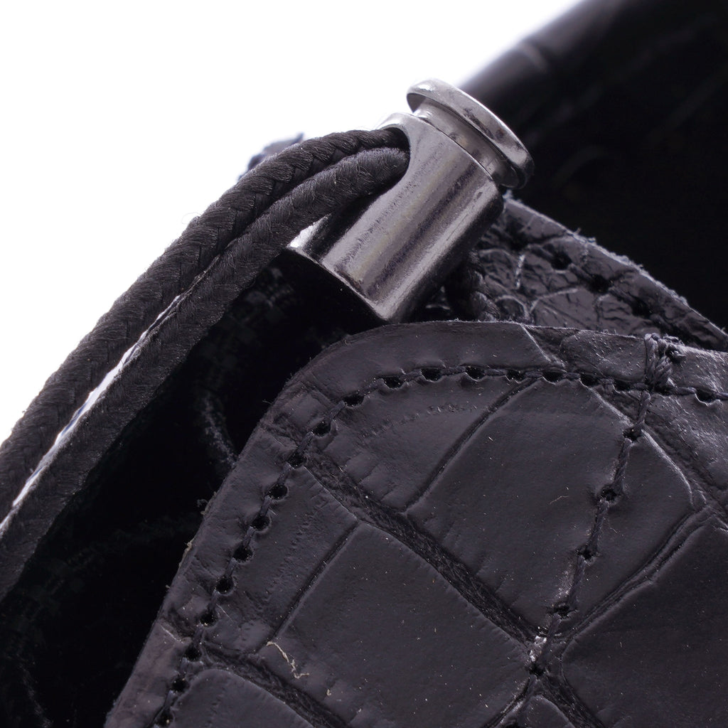 x Engineered Garments Coverdeck Croc-Stamped Leather - Black