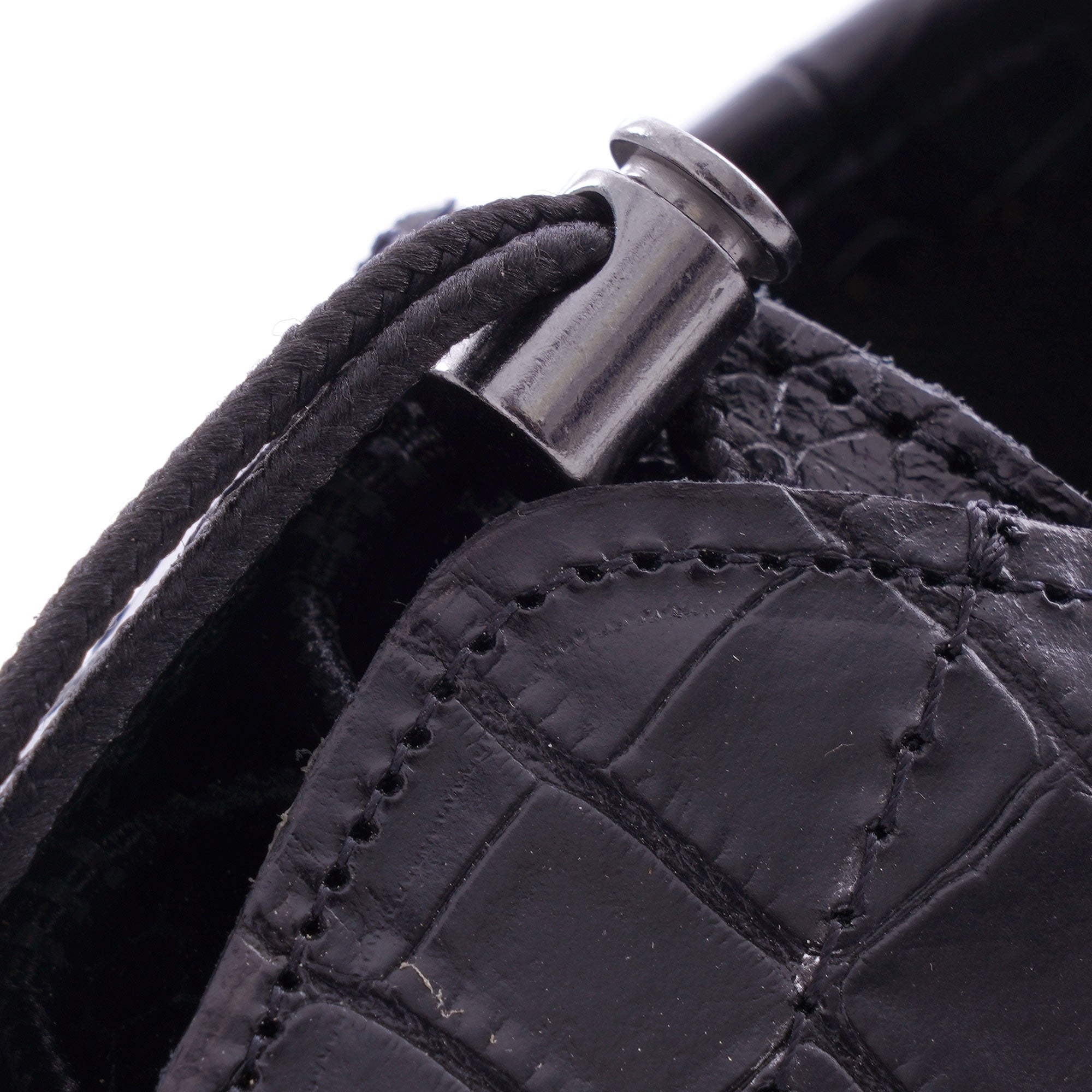 x Engineered Garments Coverdeck Croc-Stamped Leather - Black