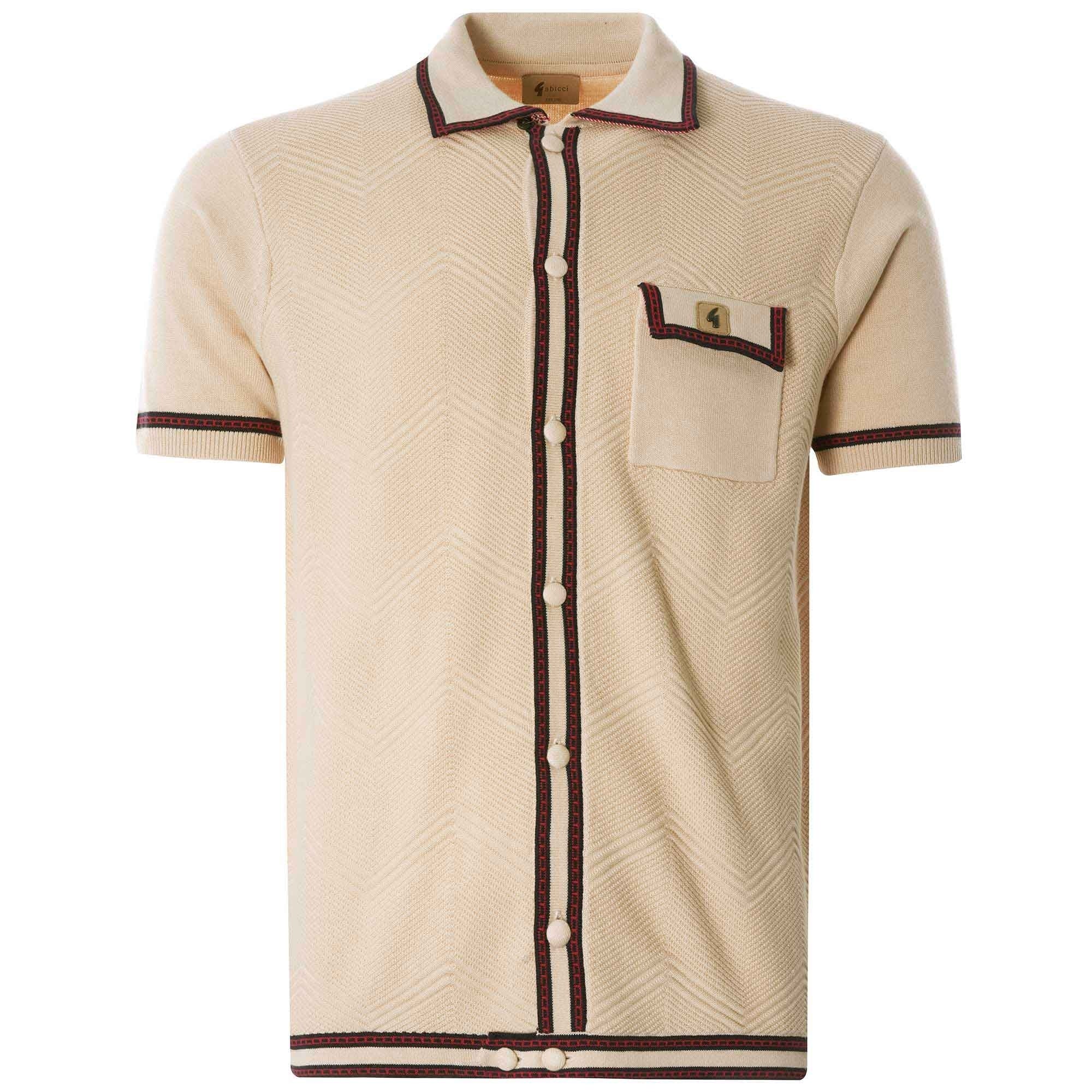 Liotta Button-Through Knitted Polo Shirt - Oatmeal