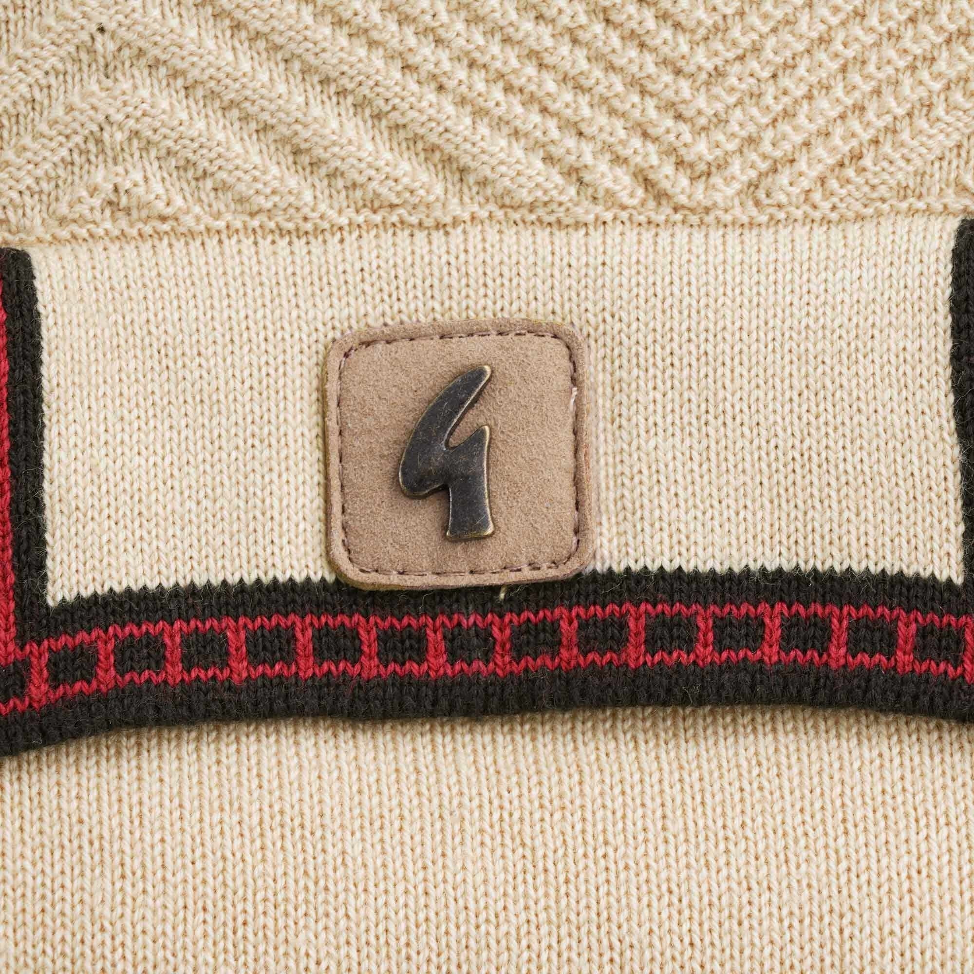 Liotta Button-Through Knitted Polo Shirt - Oatmeal