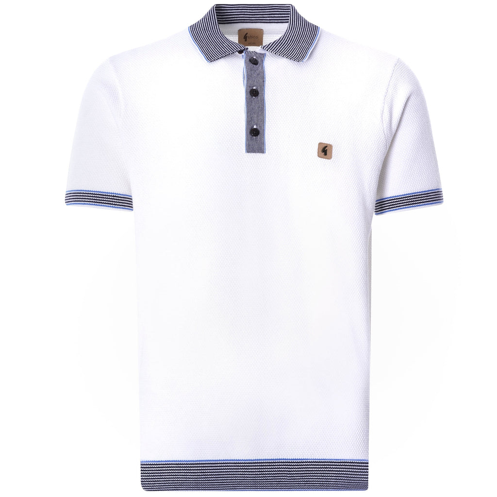 Dicaprio Knitted Polo Shirt - White