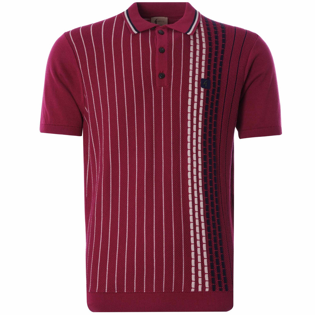 Widmark Knitted Polo Shirt - Tayberry