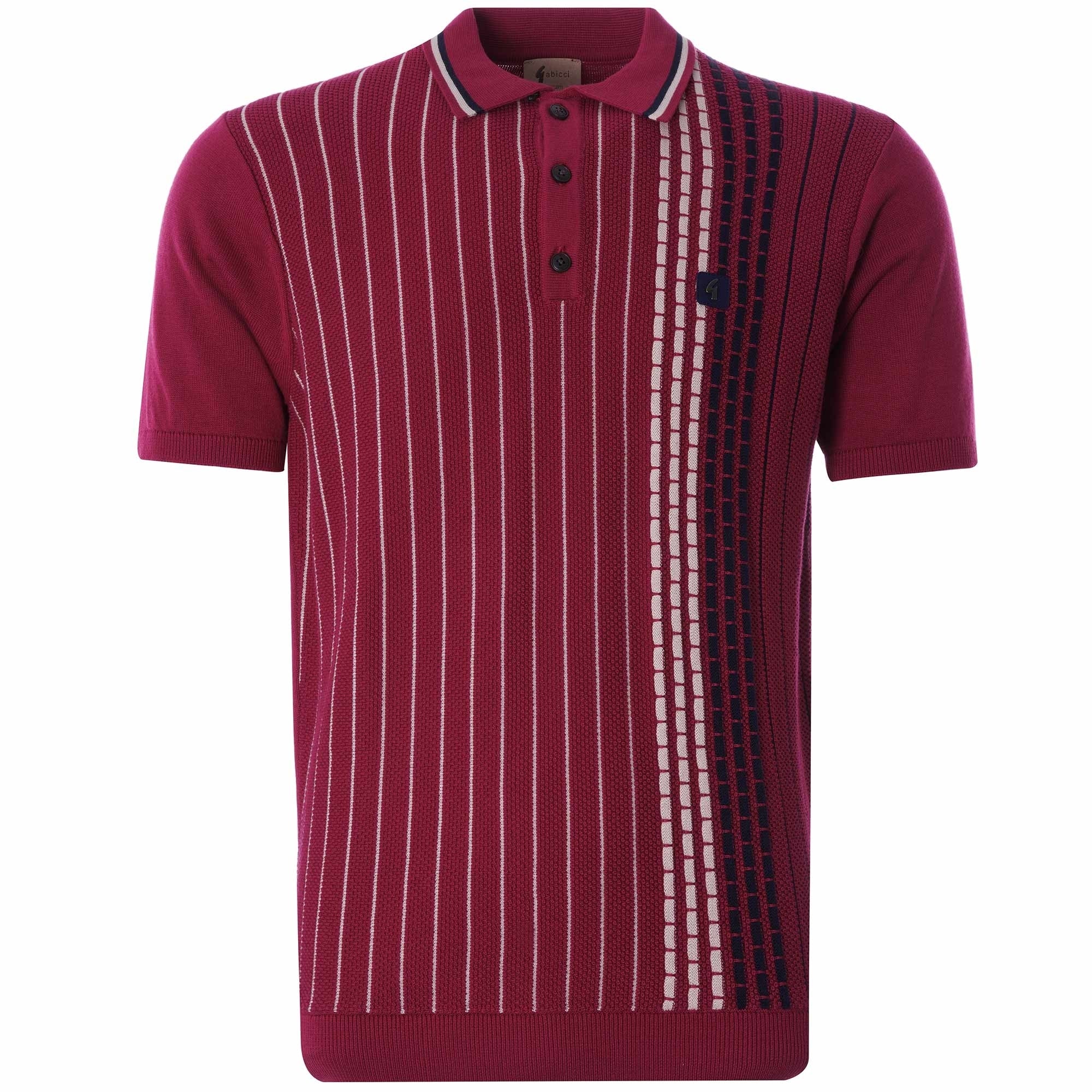 Widmark Knitted Polo Shirt - Tayberry