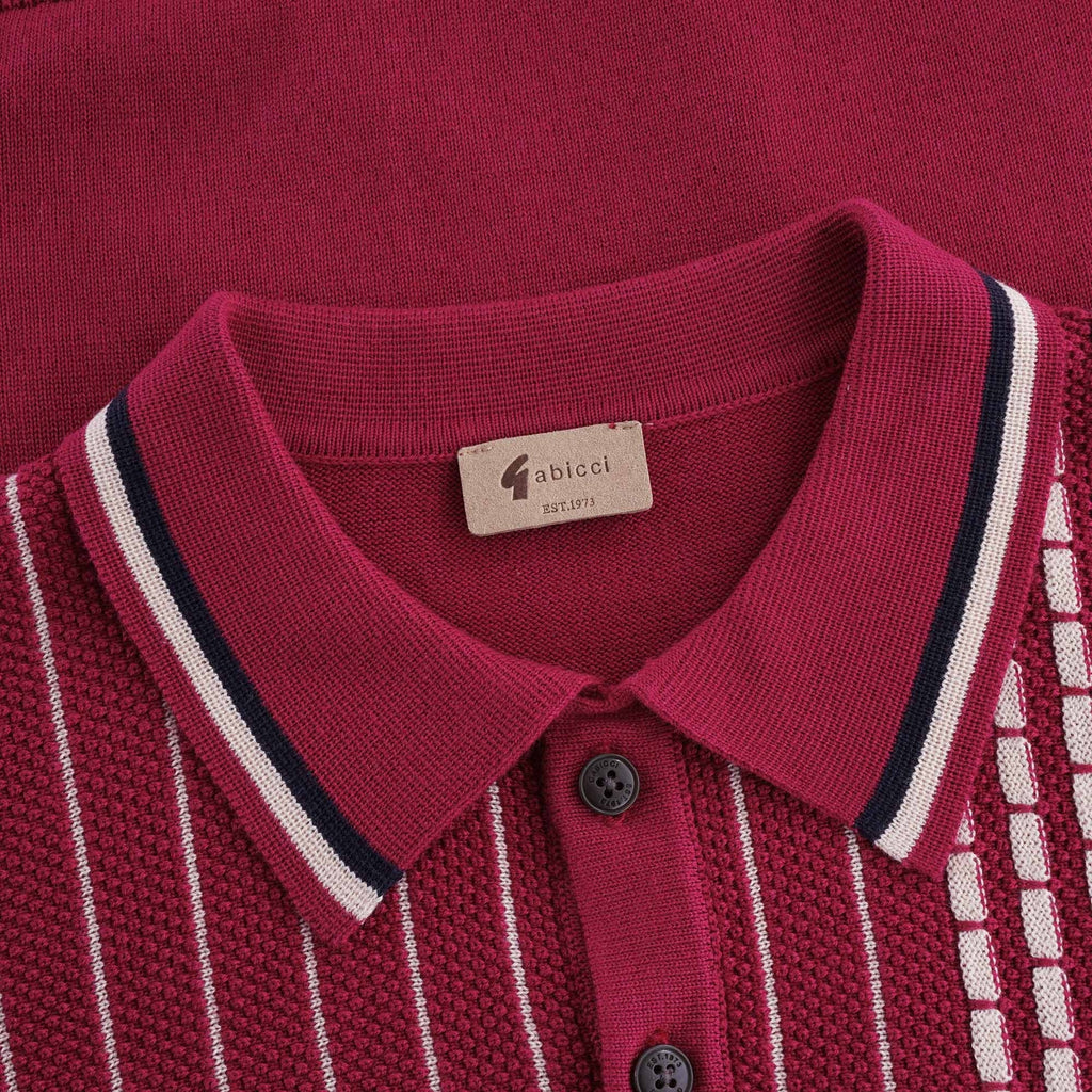 Widmark Knitted Polo Shirt - Tayberry