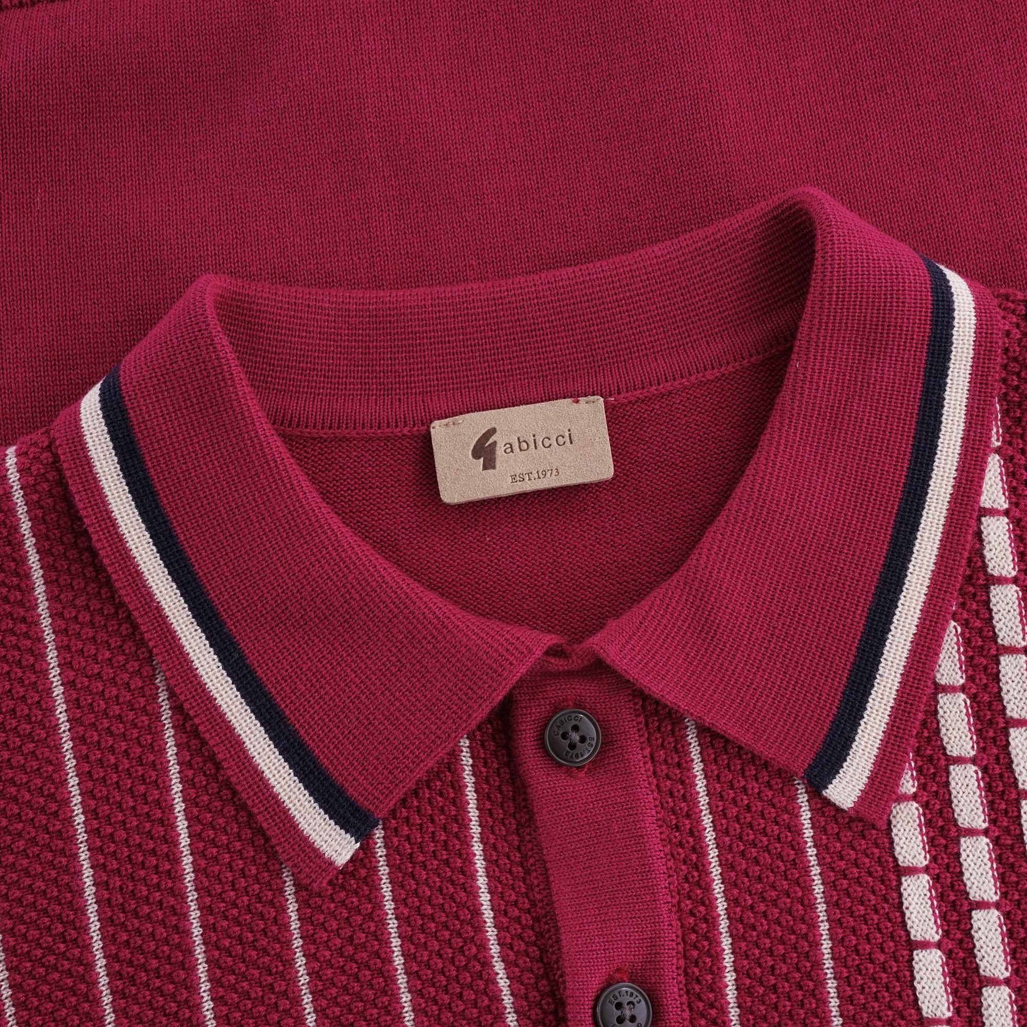 Widmark Knitted Polo Shirt - Tayberry