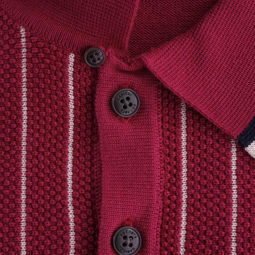 Widmark Knitted Polo Shirt - Tayberry