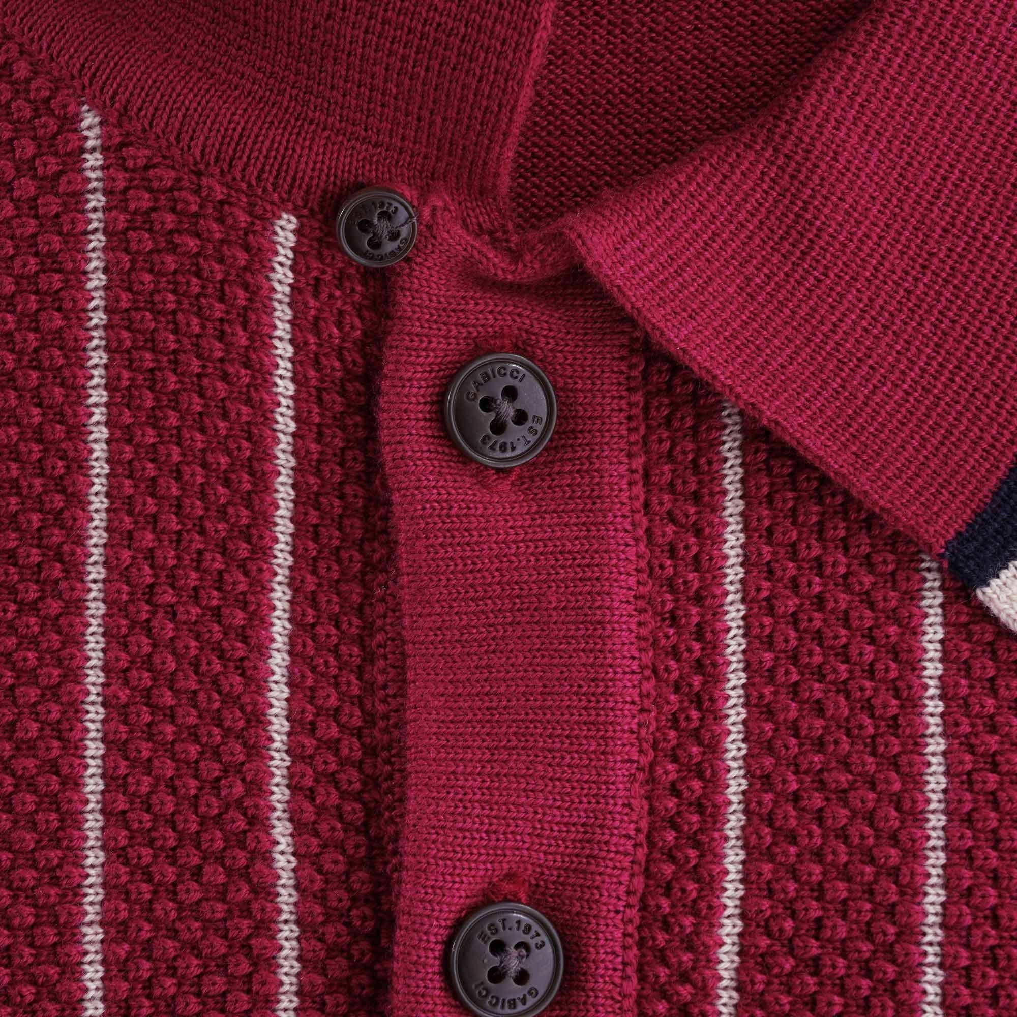 Widmark Knitted Polo Shirt - Tayberry