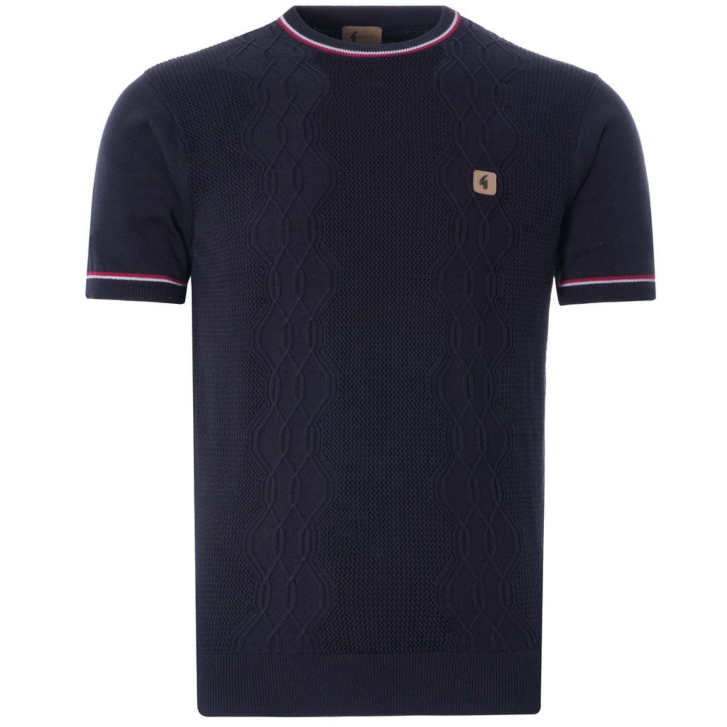 Newman Knitted T-Shirt - Navy