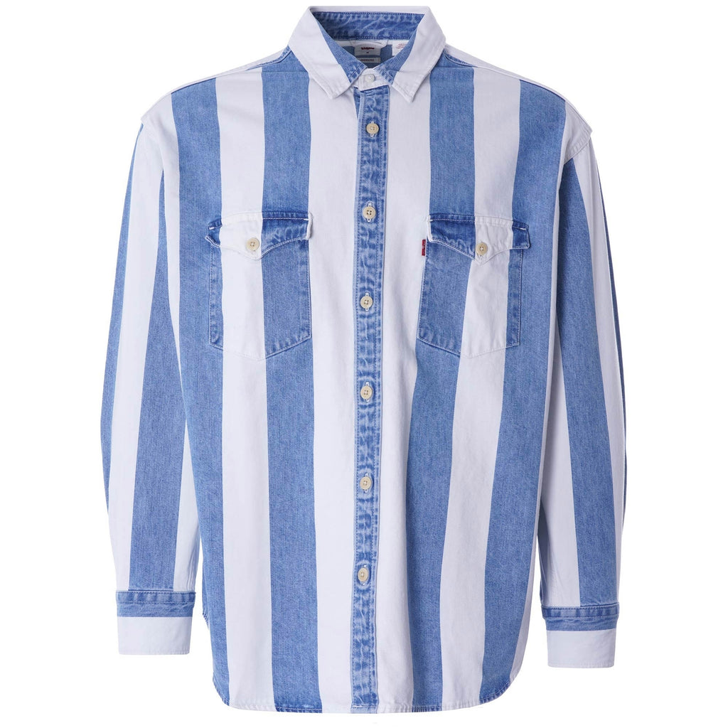 Barstow Western Shirt - Indigo Stripe