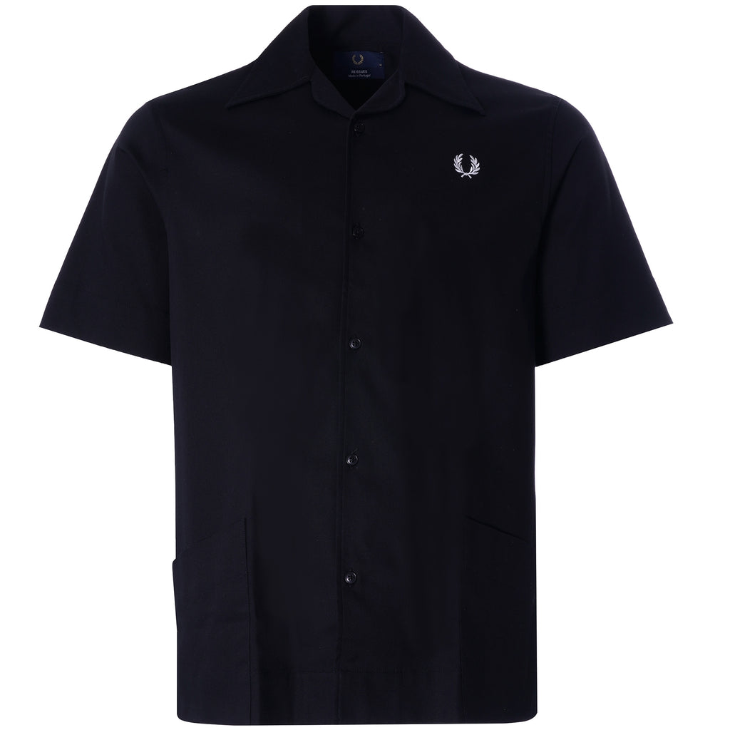 Textured Pocket Detail Shirt - Black