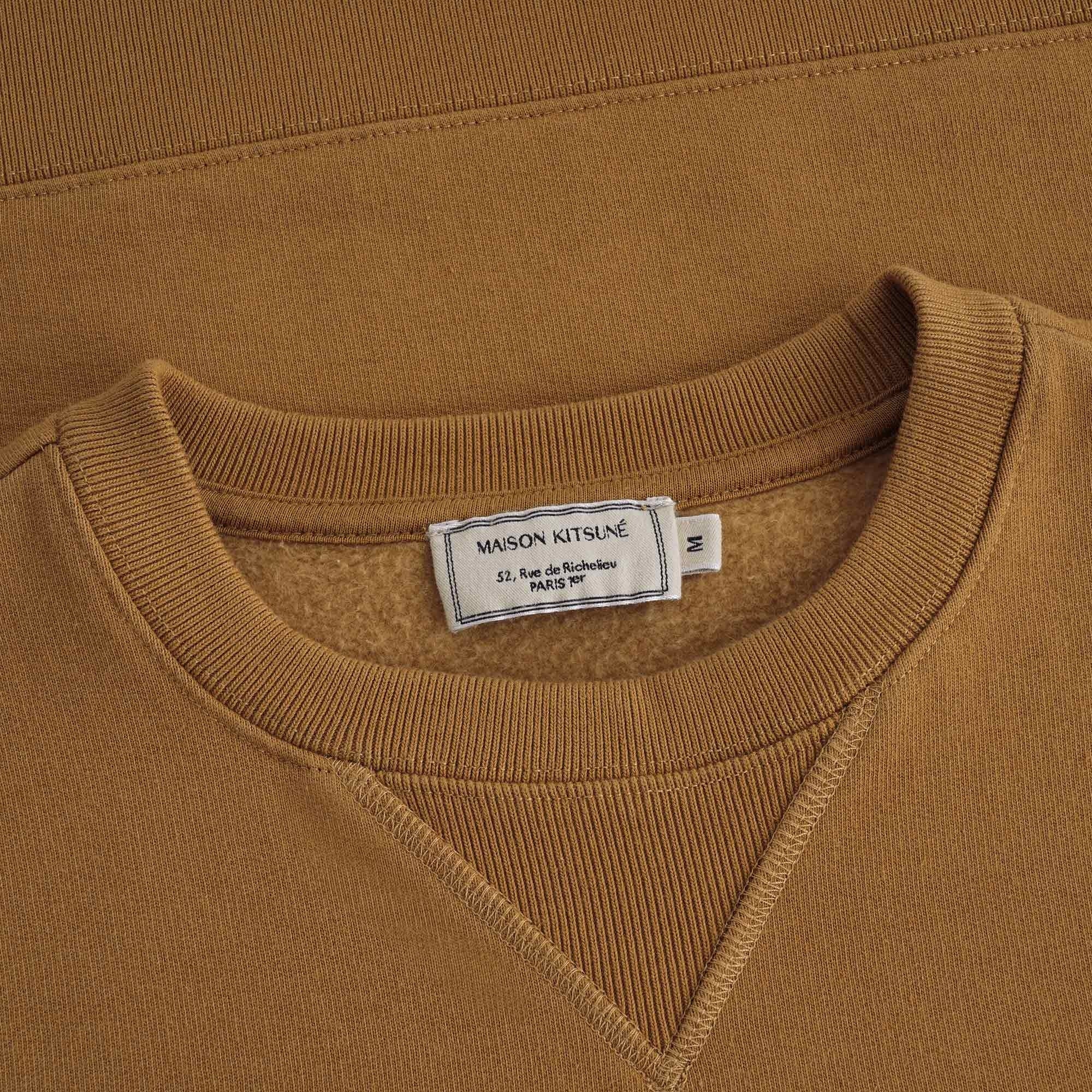 Big Fox Embroidery Regular Sweatshirt - Camel