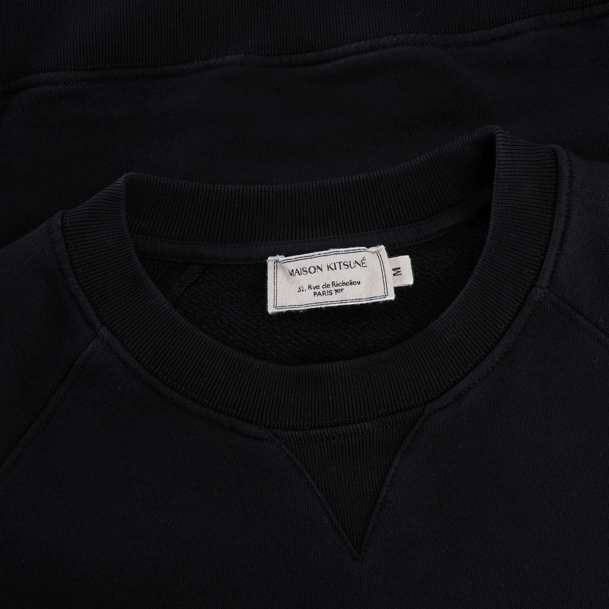 Grey Fox Head Patch Classic Sweatshirt - Black