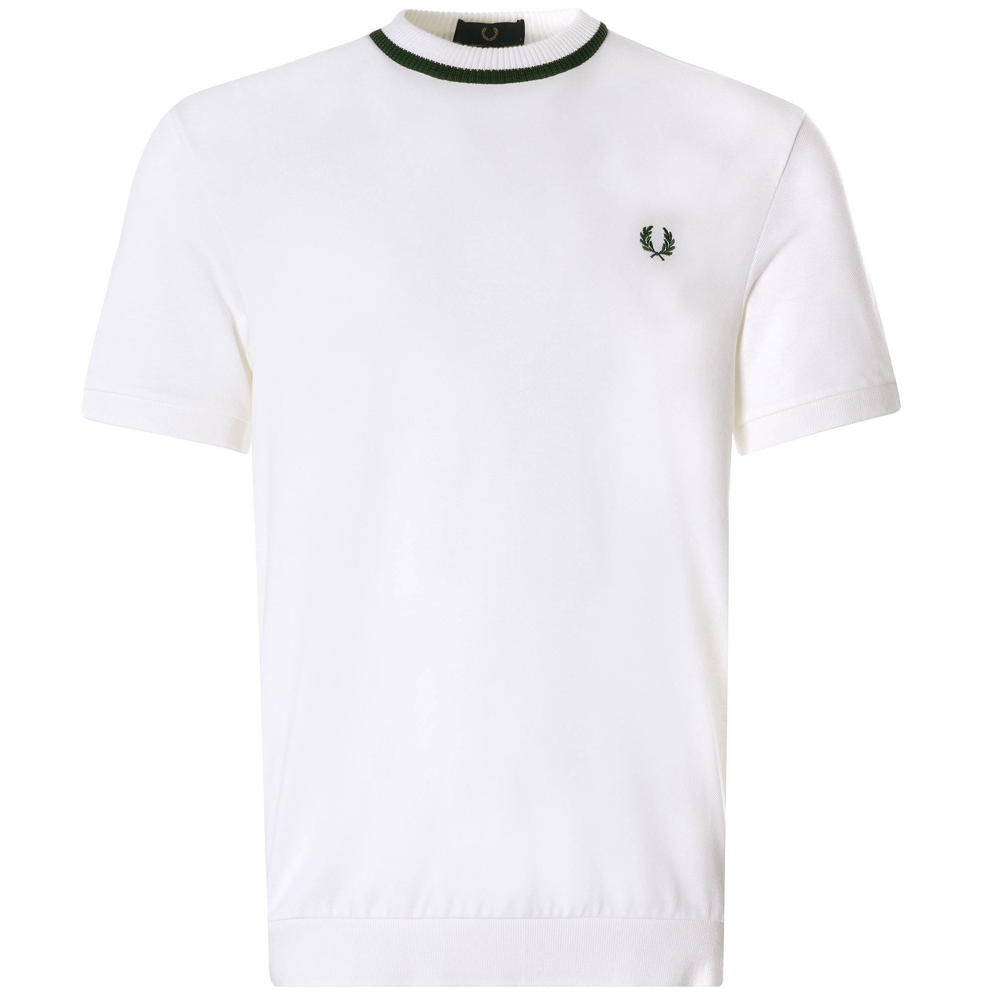 Crew Neck Piqu T-Shirt - Snow White