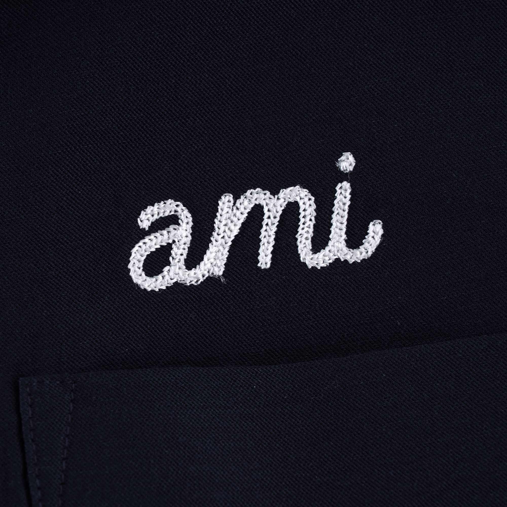 Ami Embroidery Short Sleeve Shirt - Navy