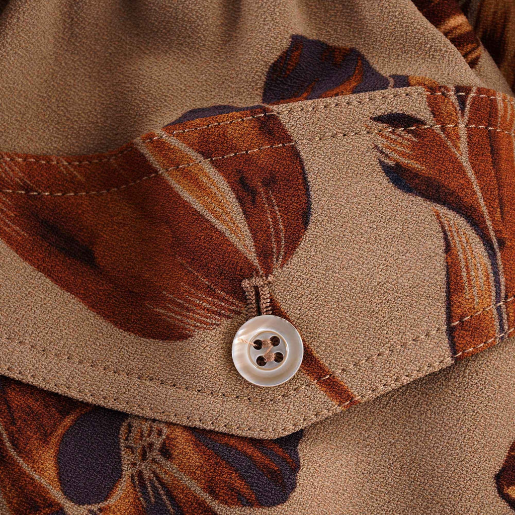 Flower Print Shorts - Beige