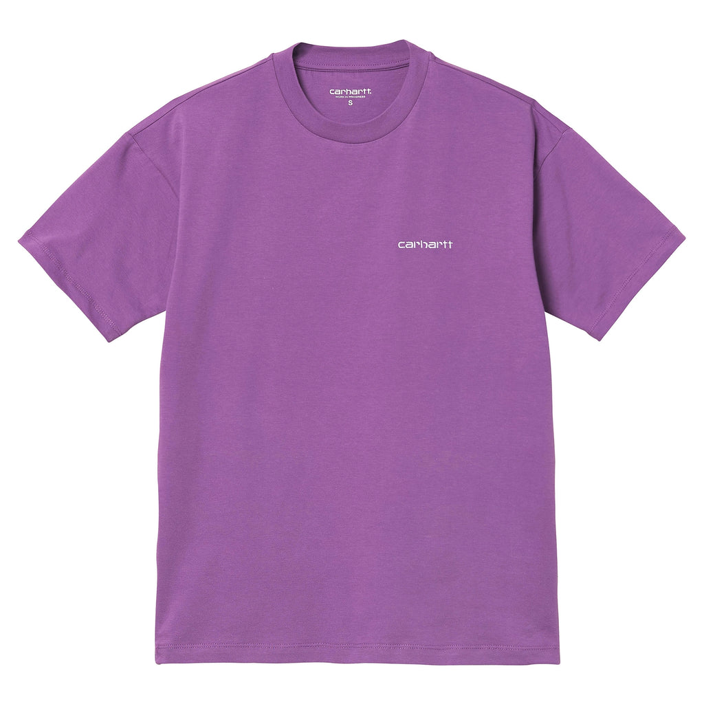 Womens Script Embroidery T-Shirt - Aster