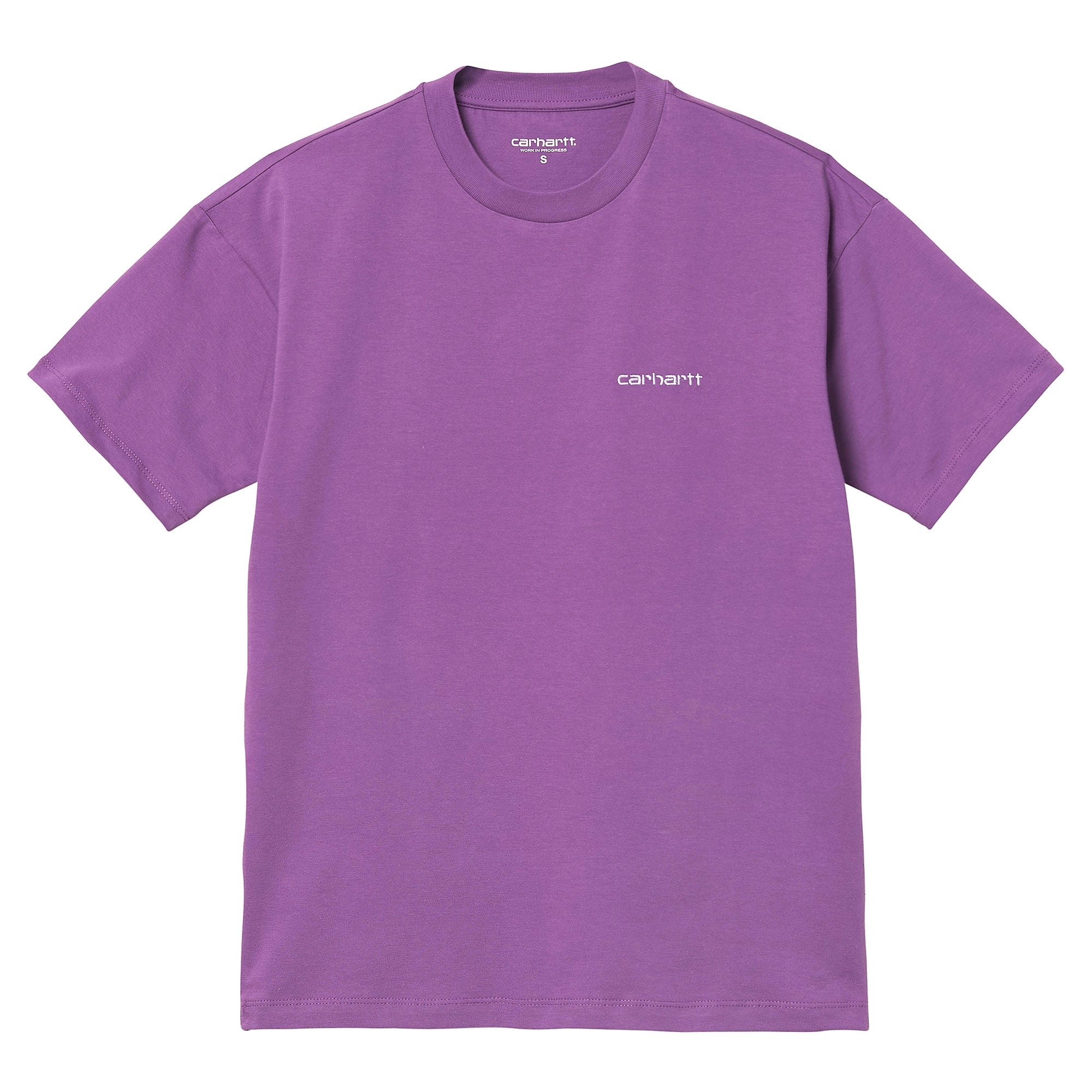 Womens Script Embroidery T-Shirt - Aster