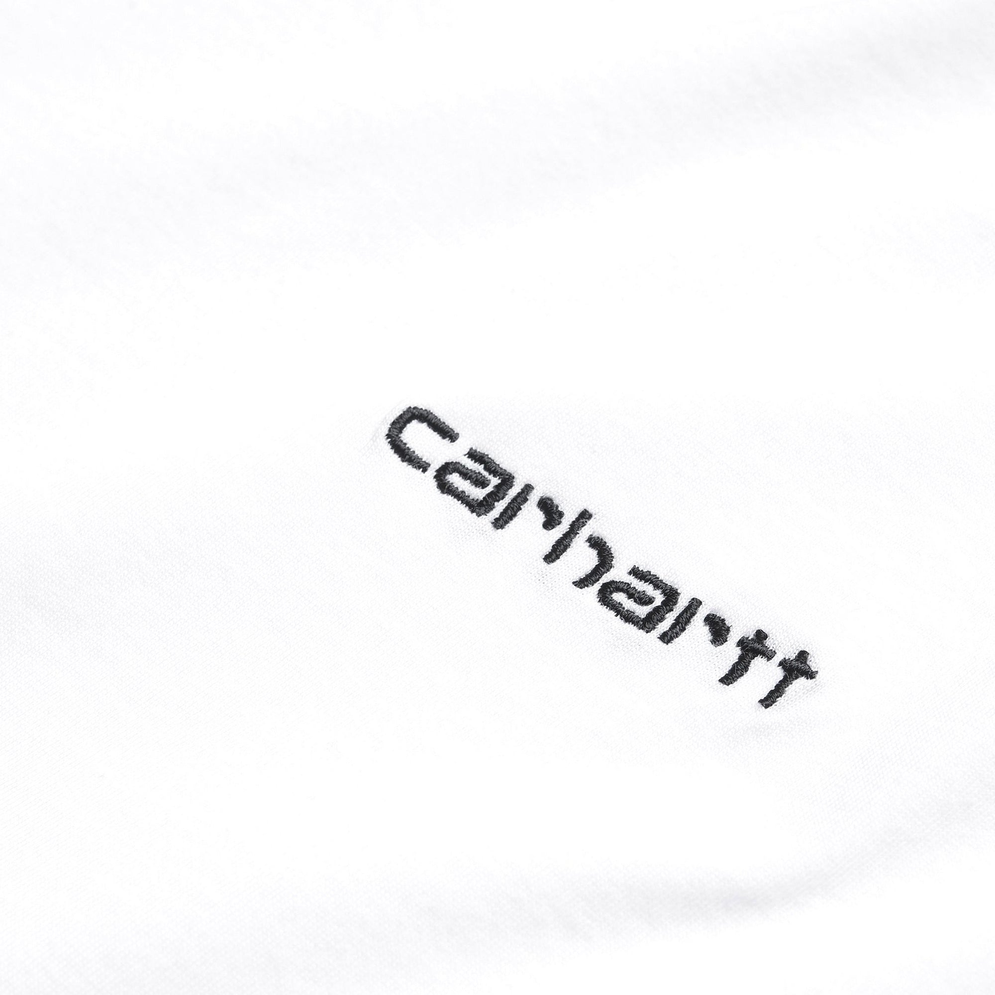 Womens Script Embroidery T-Shirt - White/Aster