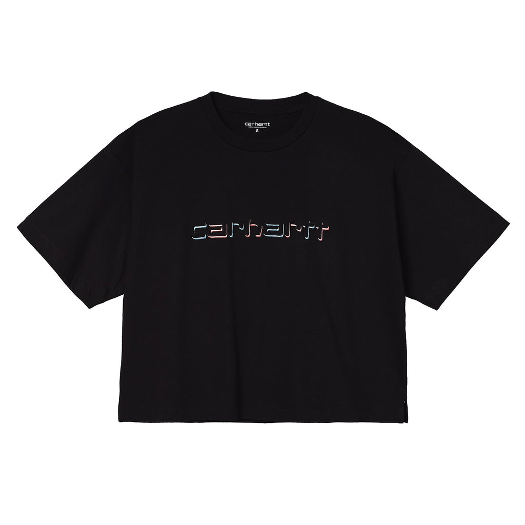 Womens Shadow Script T-Shirt - Black