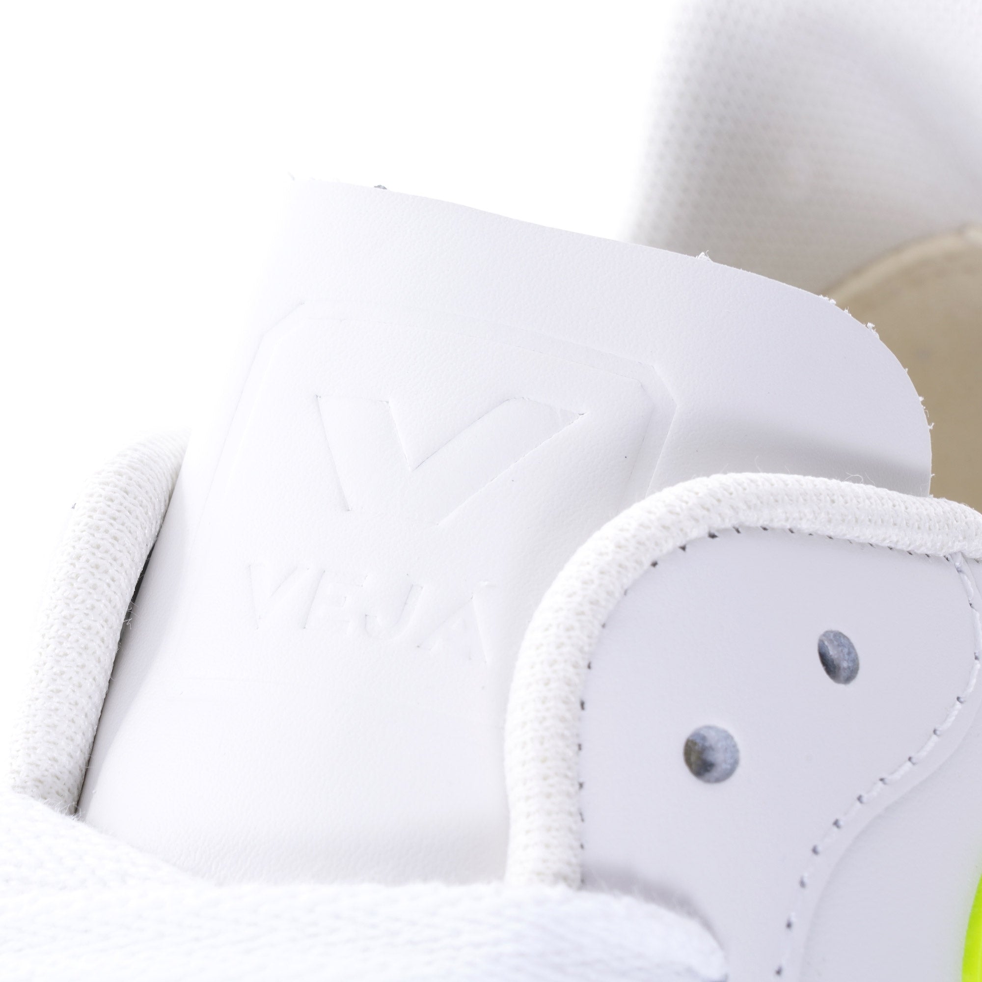 Womens V-10 Leather - White/Jaune-Fluo