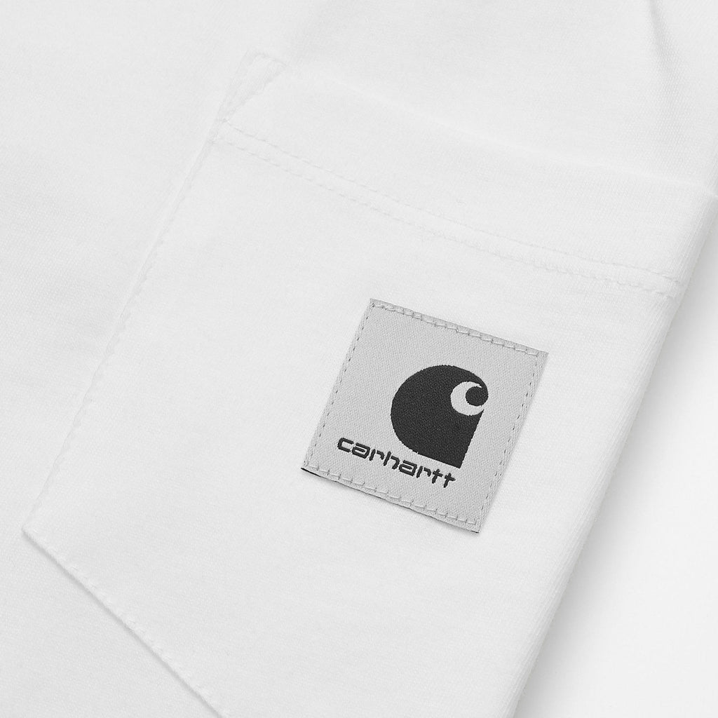 Womens L/S Pocket T-Shirt - White