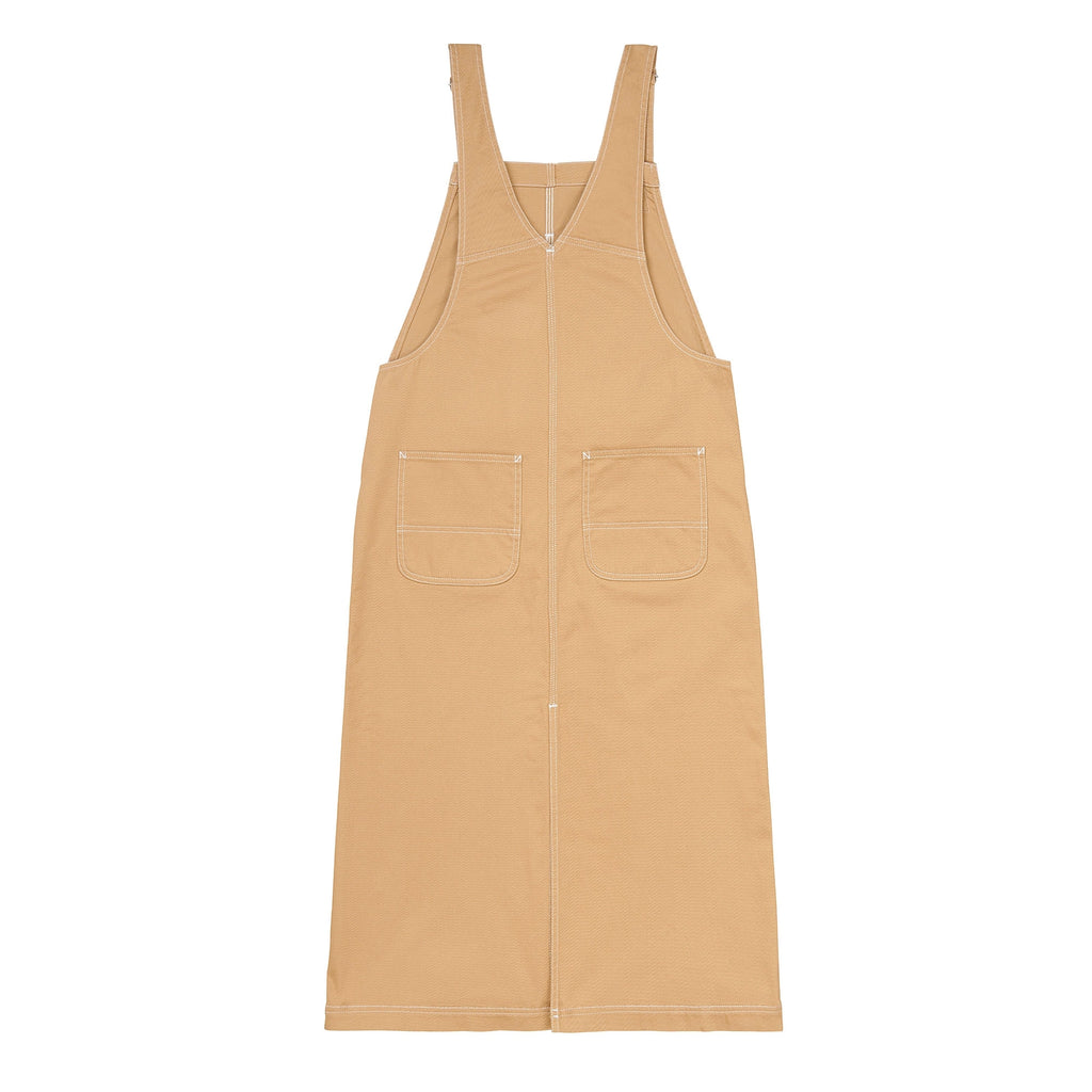 Womens Bib Skirt Long - Dusty Brown