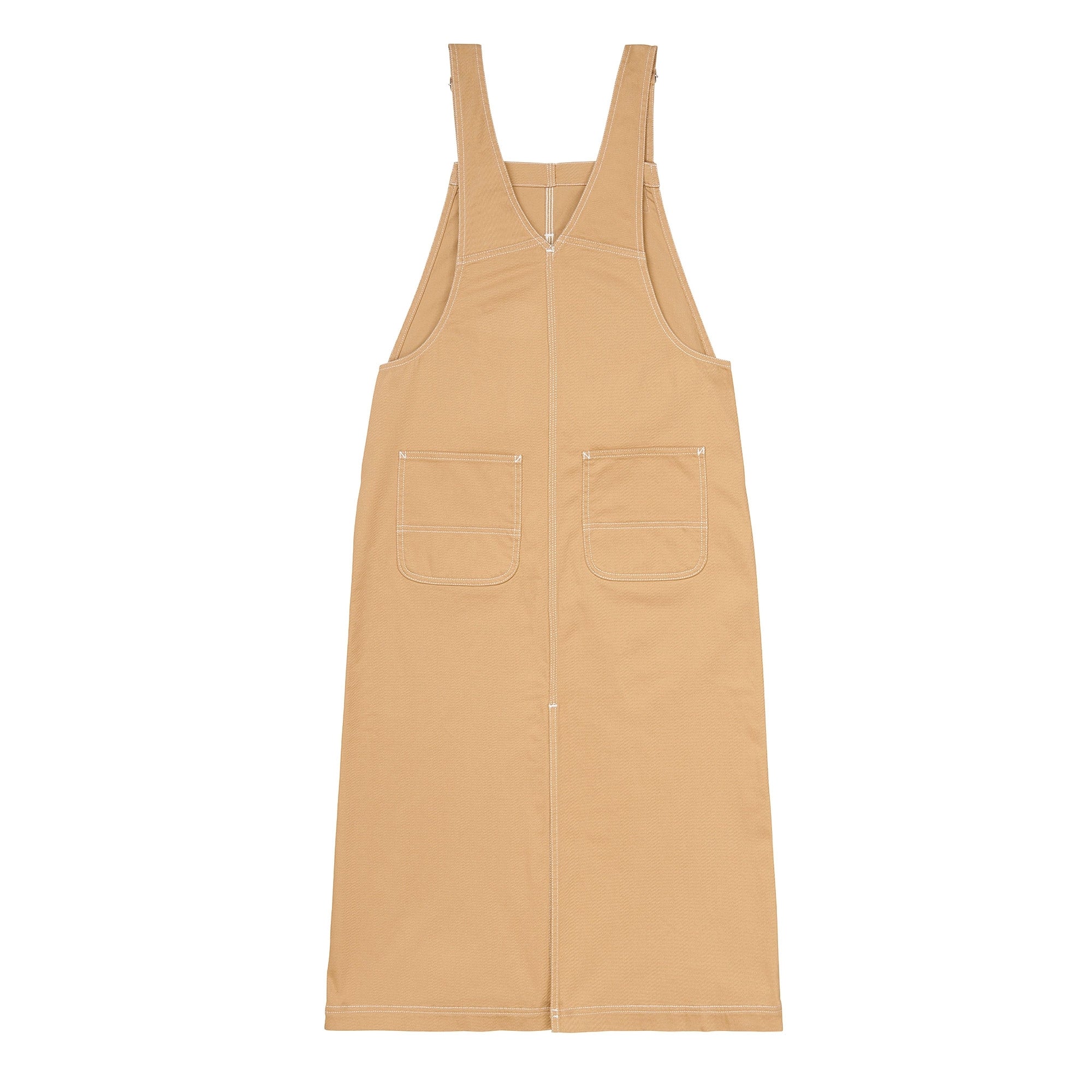 Womens Bib Skirt Long - Dusty Brown