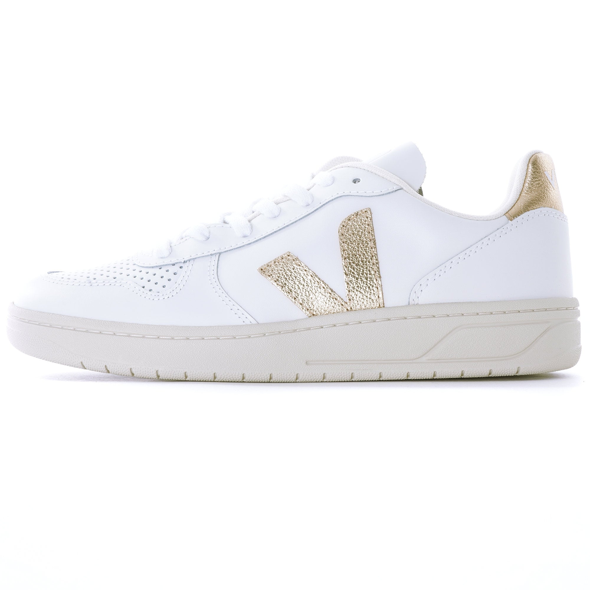 Womens V-10 Leather - White/Platine