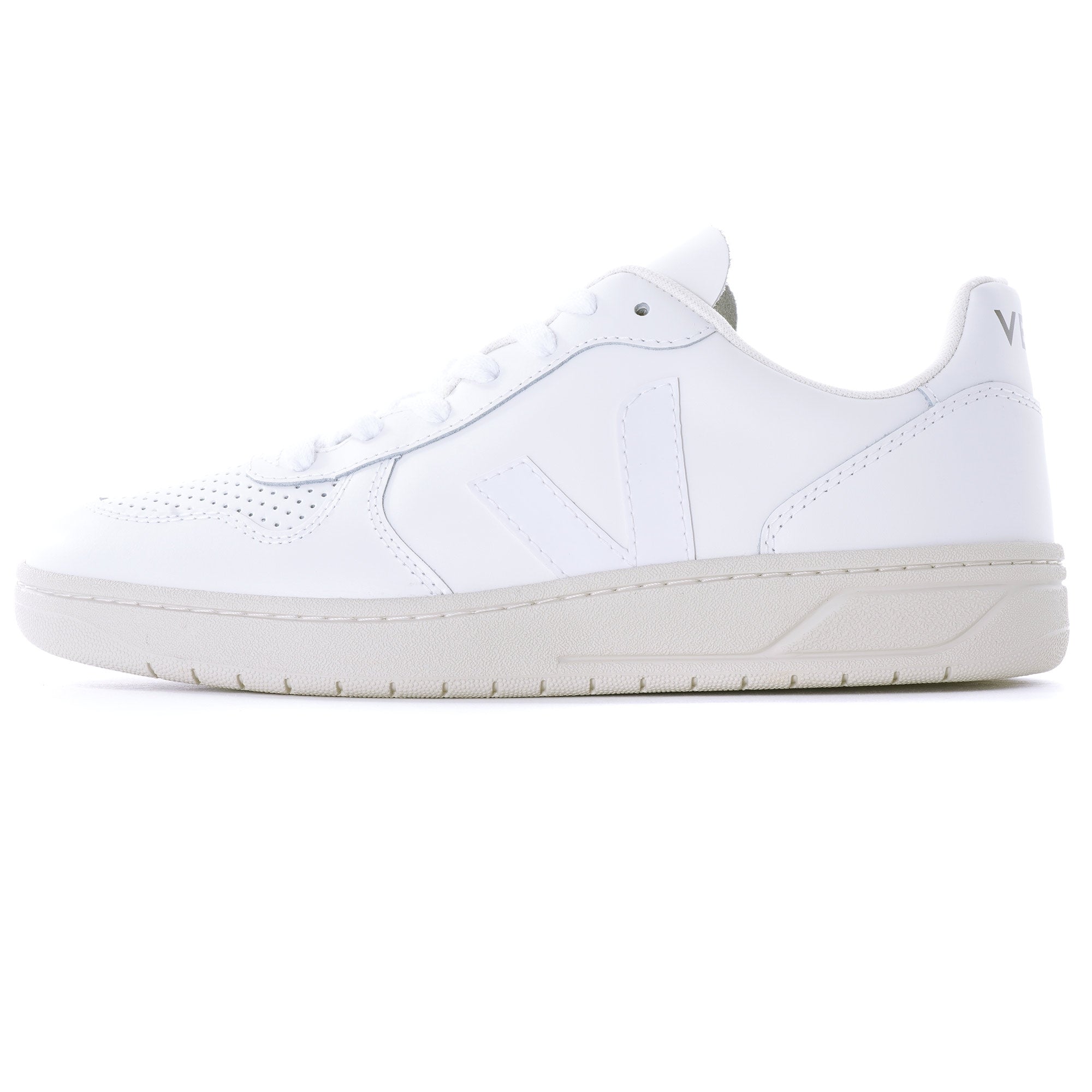 Womens V-10 Leather - White