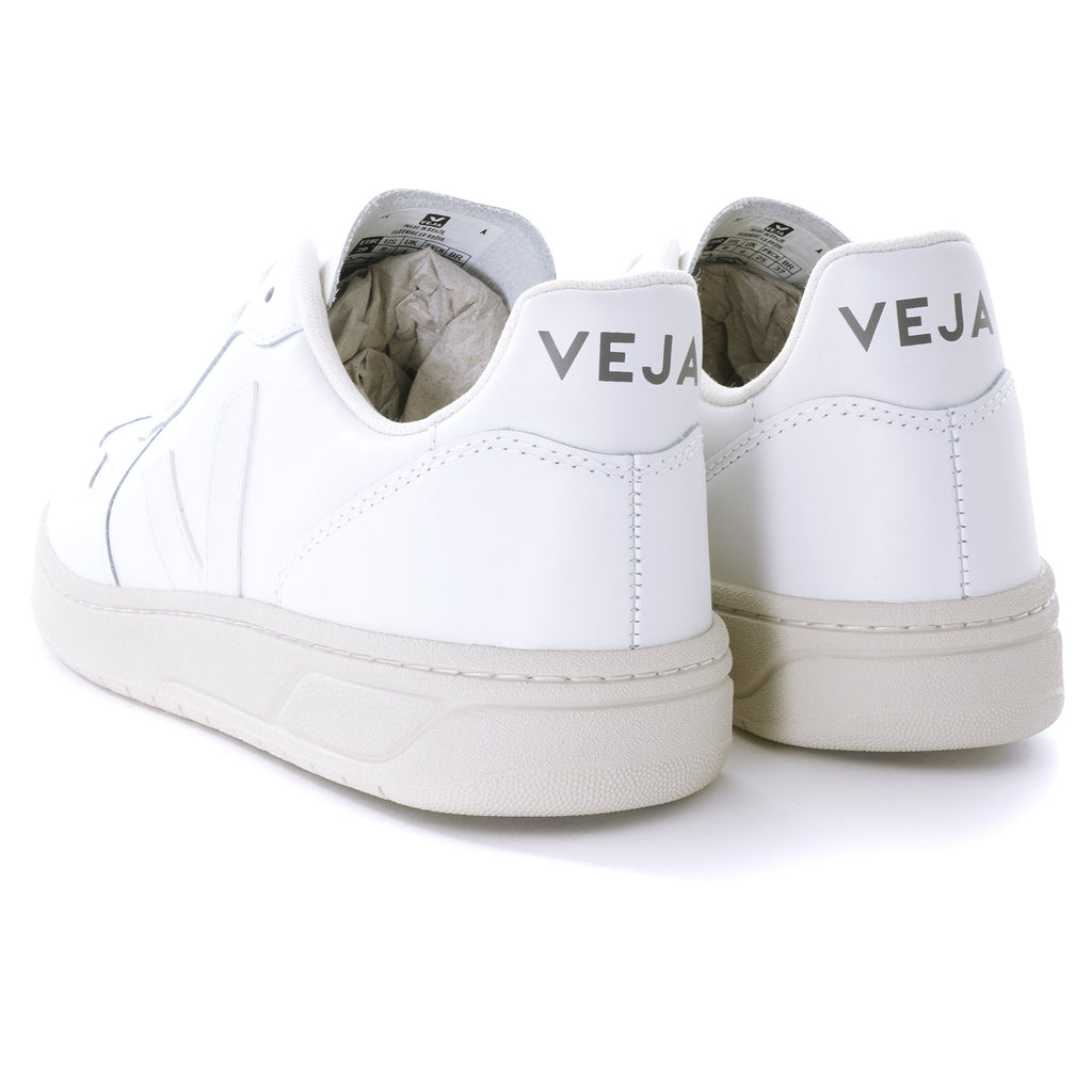 Womens V-10 Leather - White