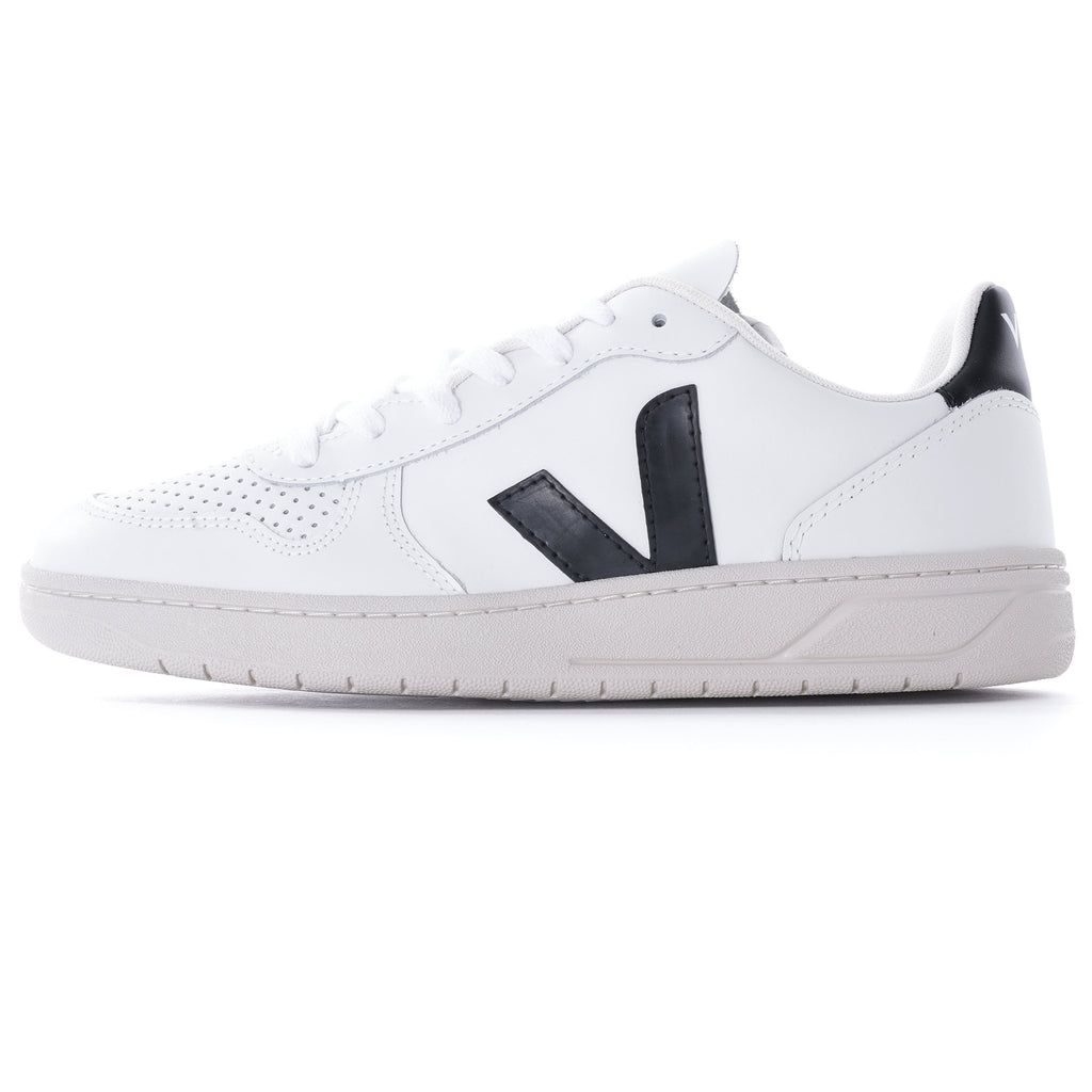 Womens V-10 Leather - White & Black