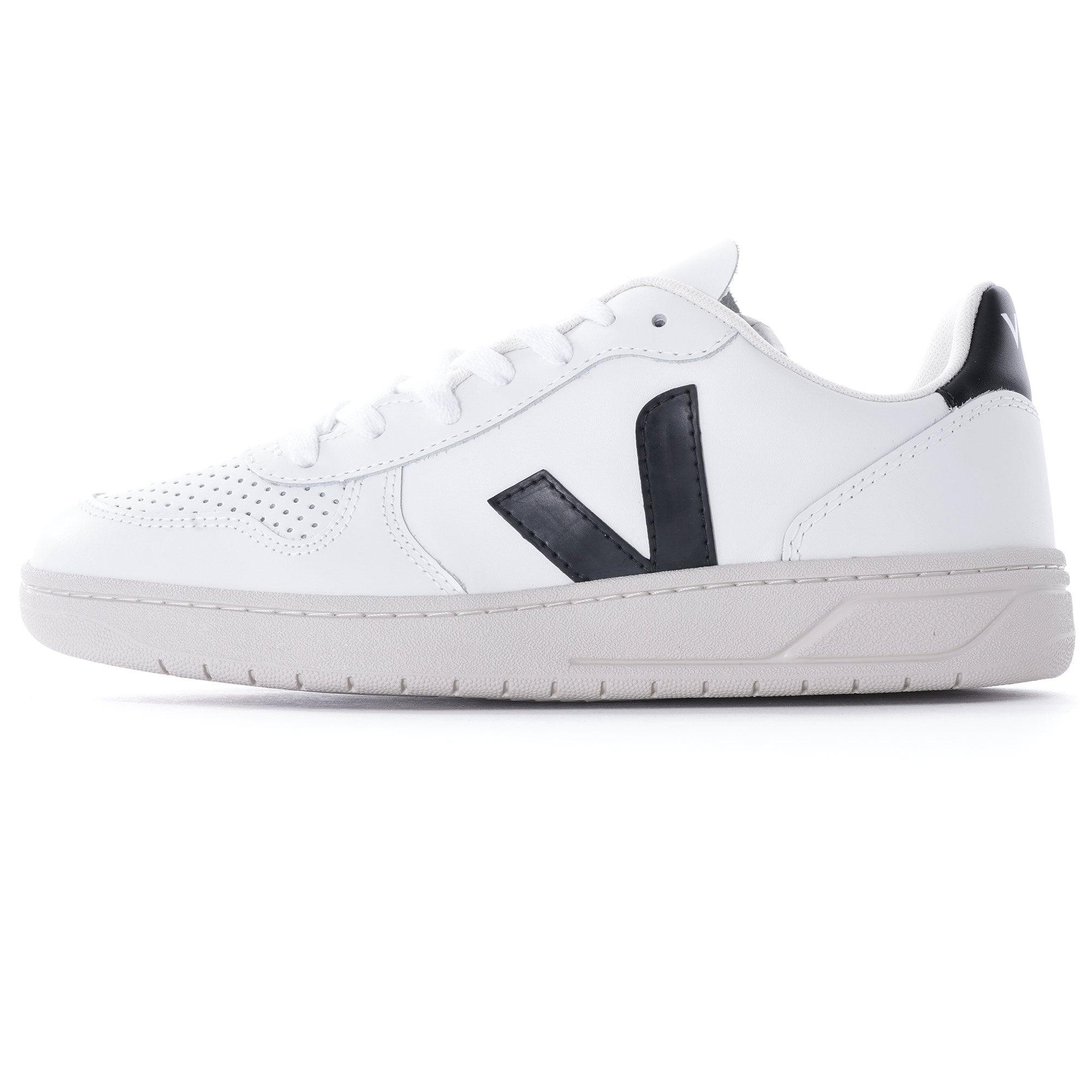 Womens V-10 Leather - White & Black