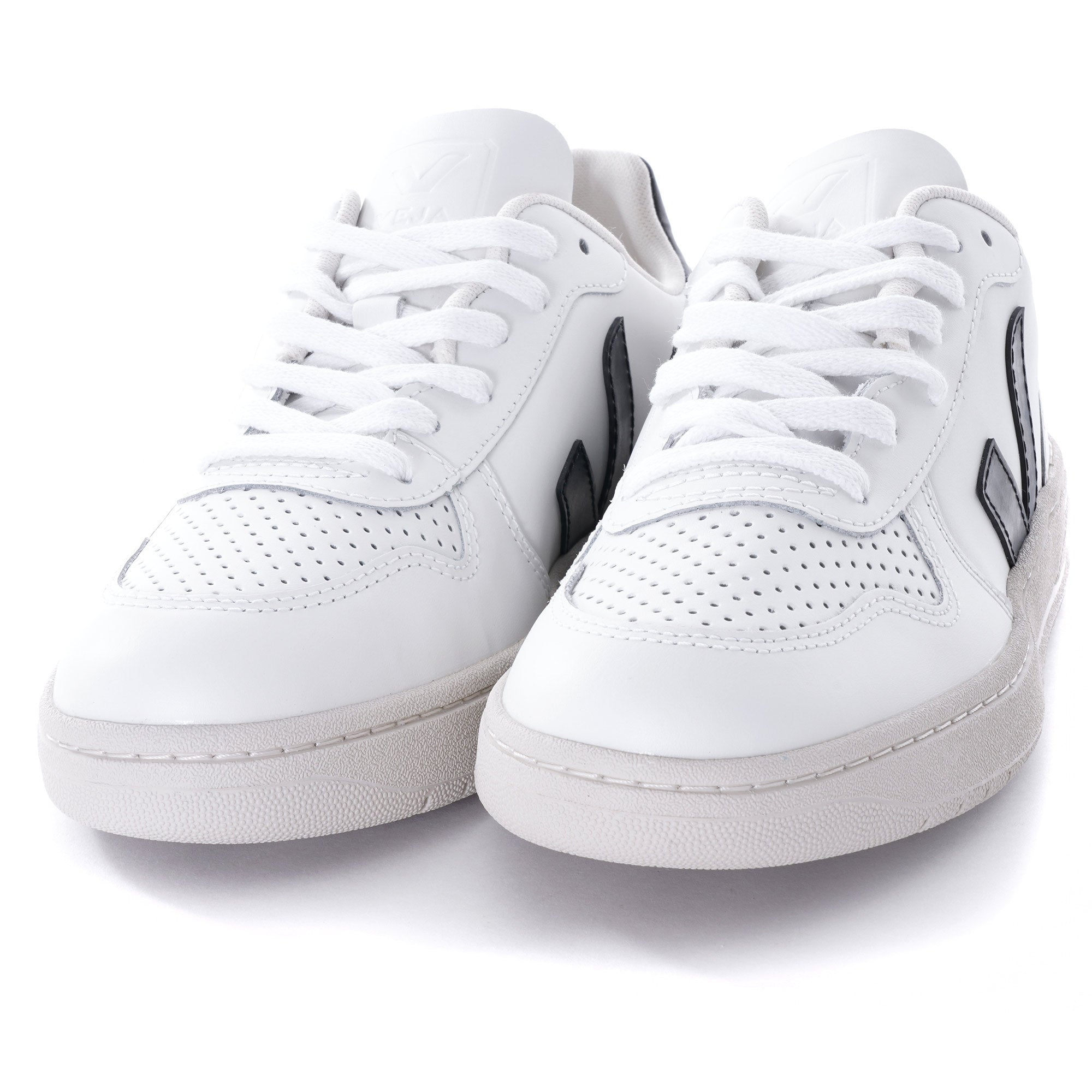 Womens V-10 Leather - White & Black