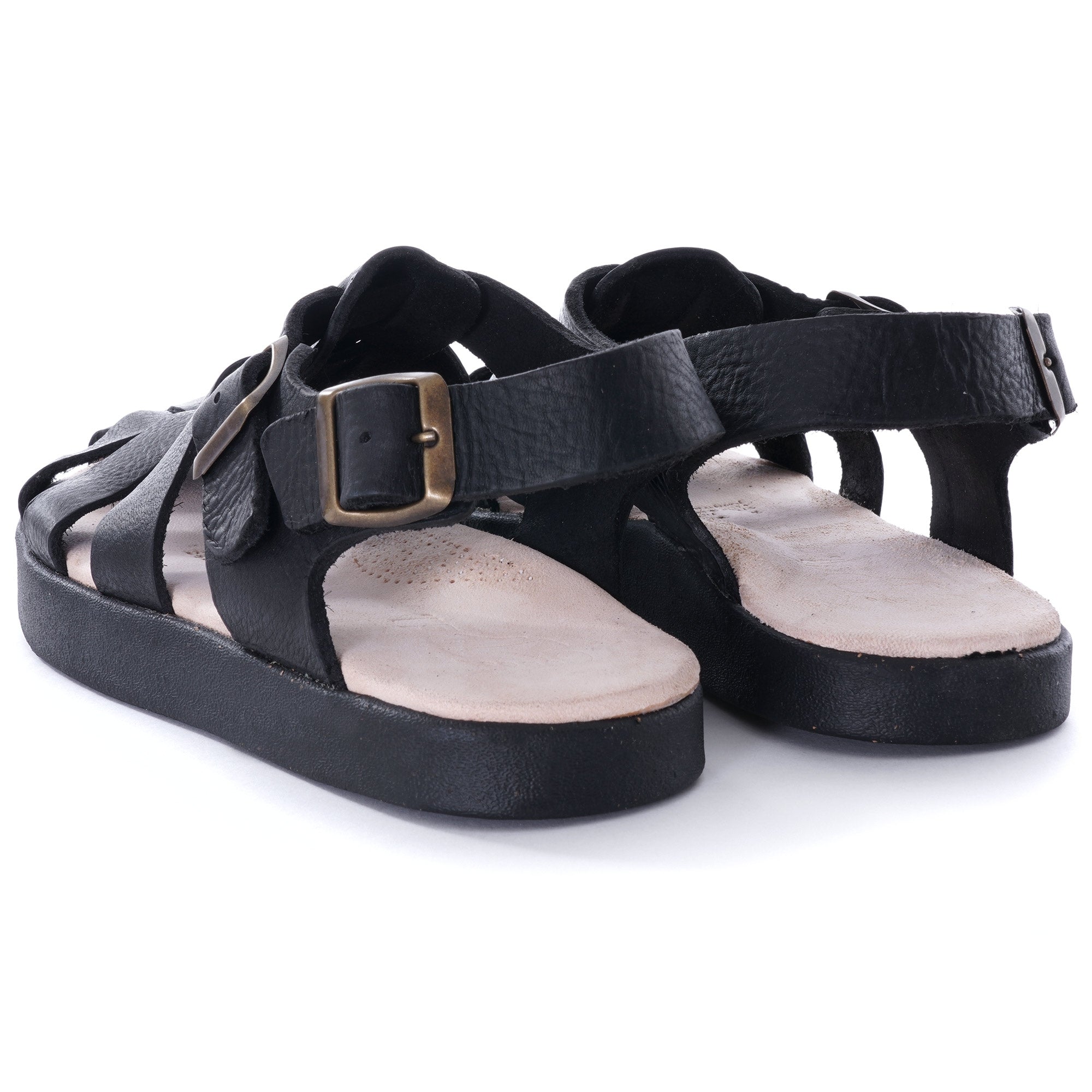 Elba Leather Sandal - Black