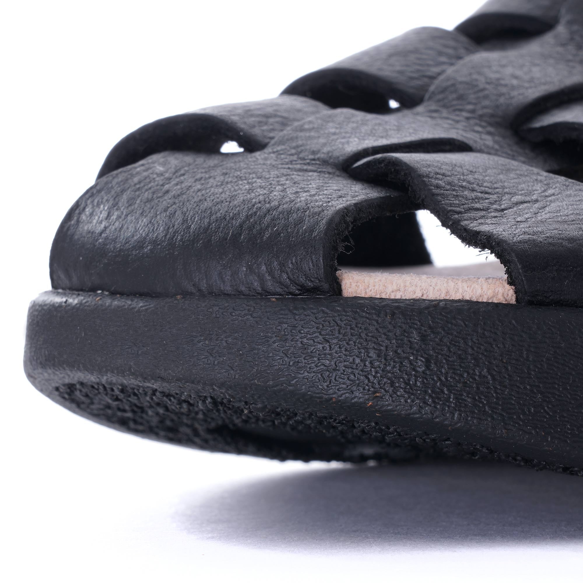 Elba Leather Sandal - Black