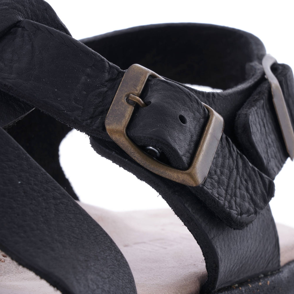 Elba Leather Sandal - Black