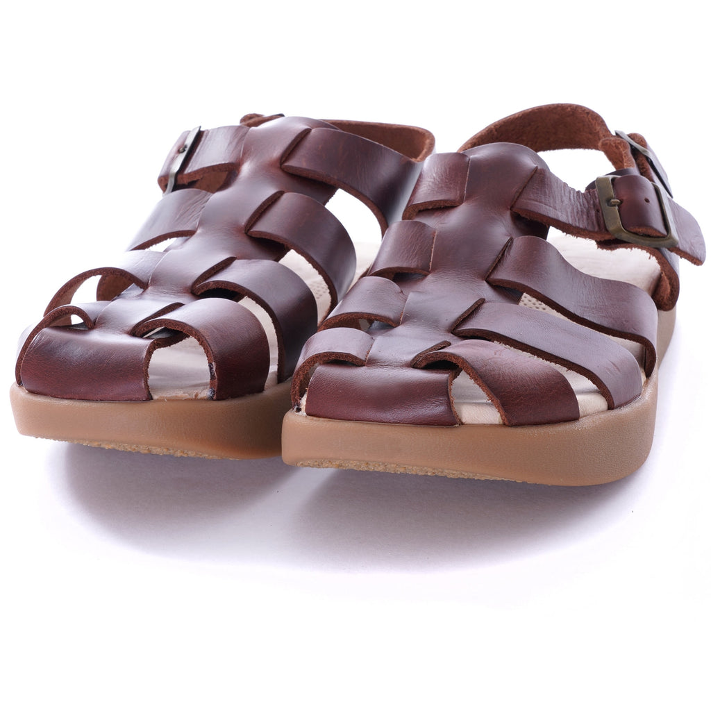 Womens Elba Leather Sandal - Mahogany