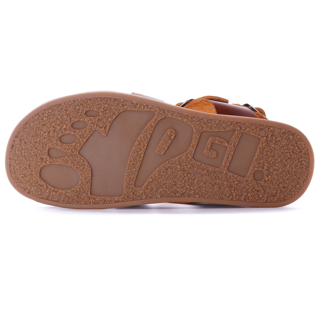 Womens Elba Leather Sandal - Apricot